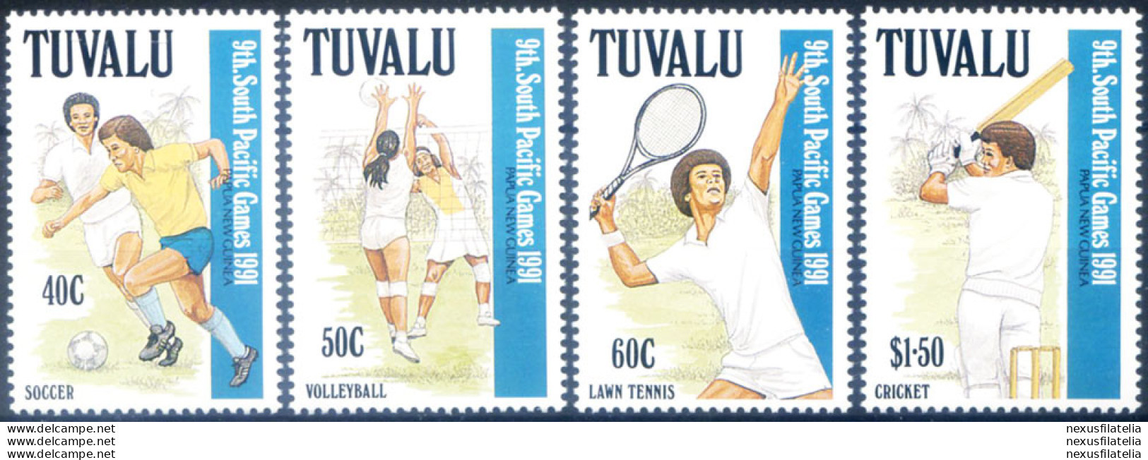 Sport. Giochi Del Sud Pacifico 1991. - Tuvalu (fr. Elliceinseln)