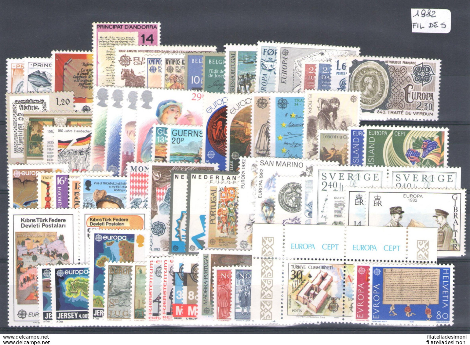 1982 EUROPA CEPT Annata Completa "Avvenimenti Storici" 35 Paesi 71 Valori MNH** - Annate Complete