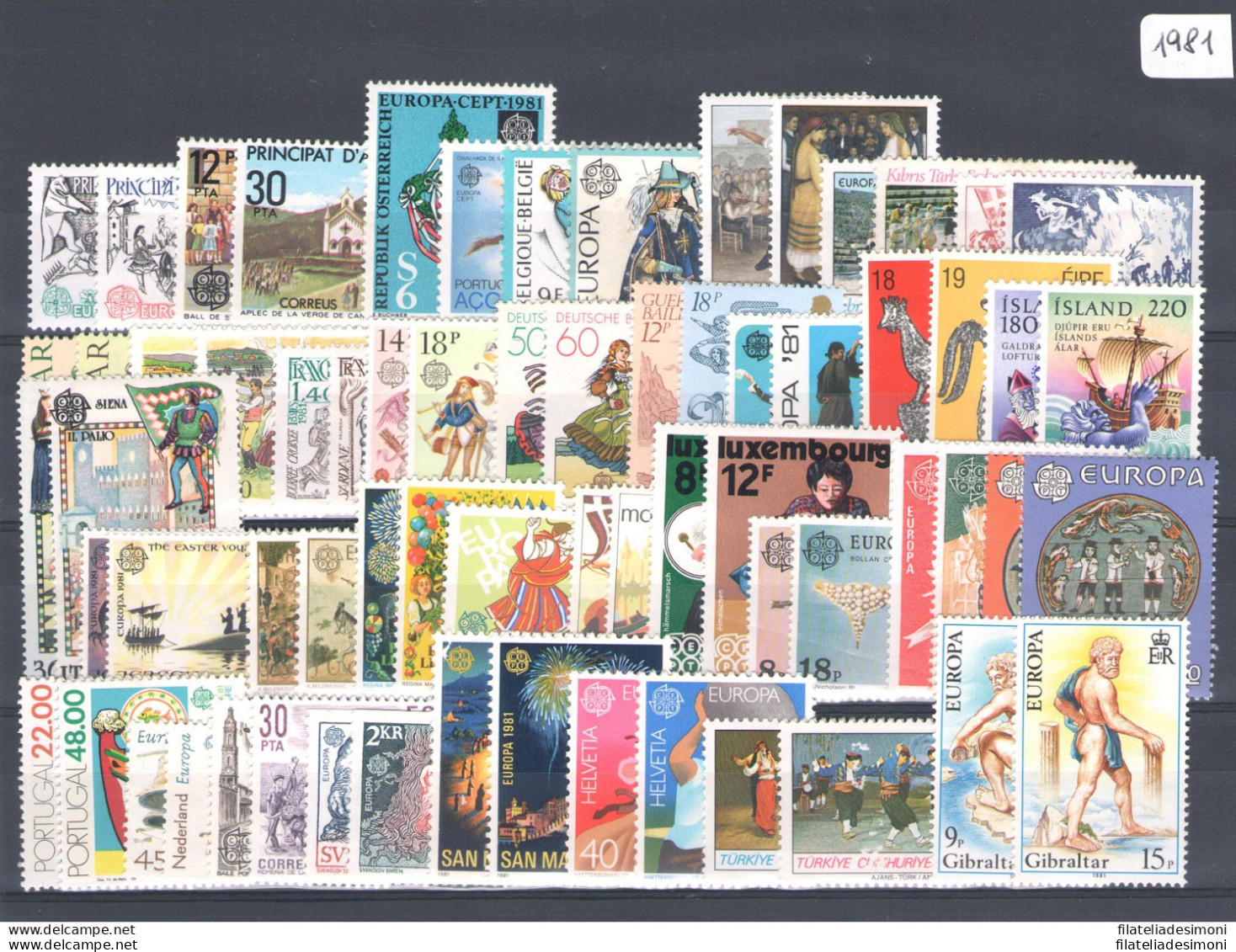 1981 EUROPA CEPT Annata Completa "Folclore" 35 Paesi 69 Valori MNH** - Komplette Jahrgänge