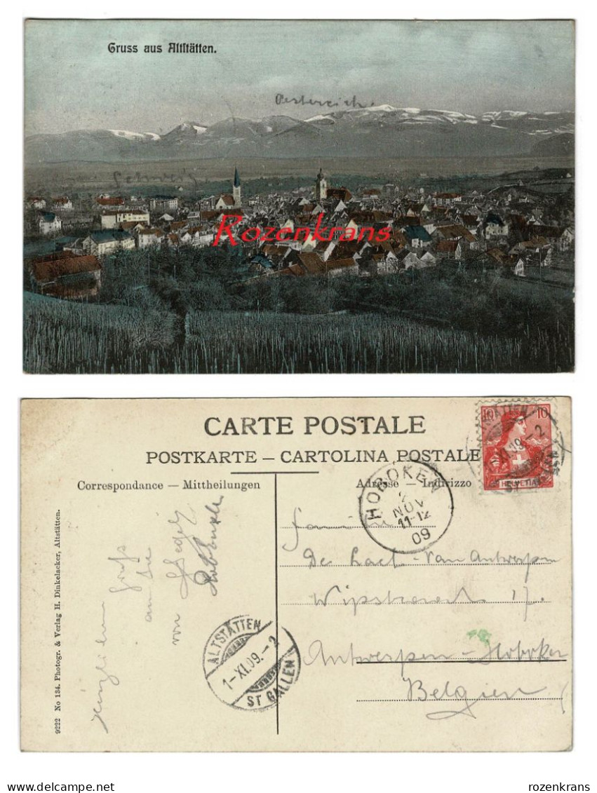 Gruss Aus Altstätten 1909 SG St Sankt Gallen Switzerland Helvetia Schweiz Suisse Old Postcard Alte Postkarte CPA - Altstätten