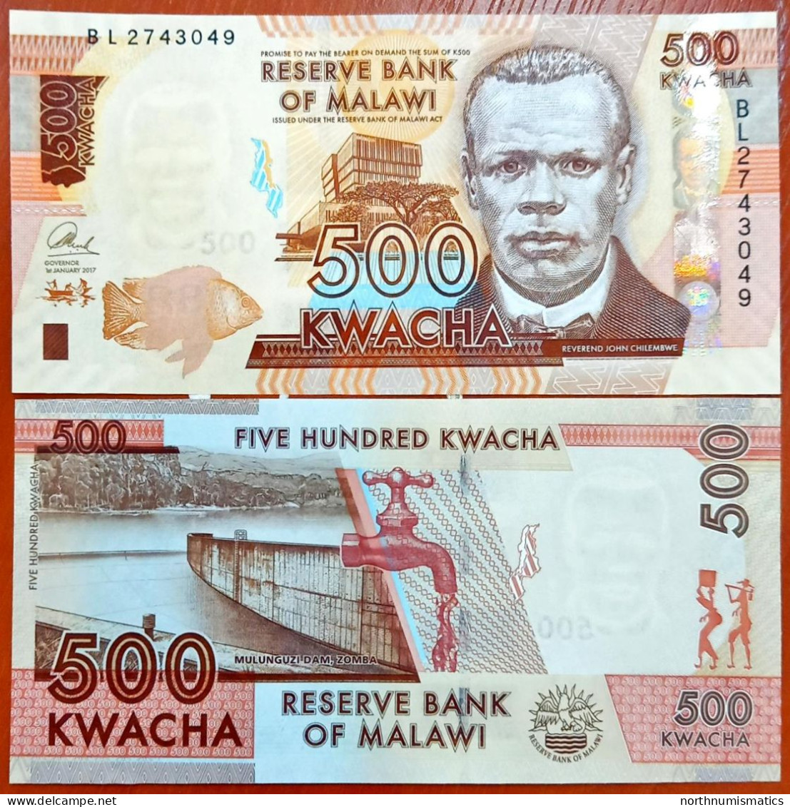 Malawi 500 Kwacha Unc 2017 - Malawi