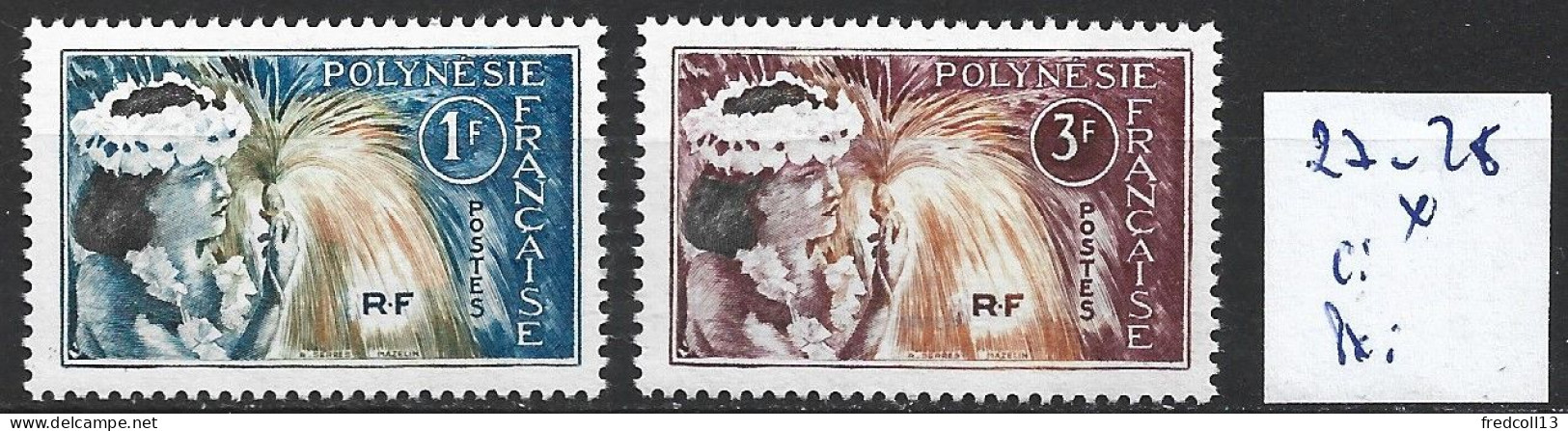 POLYNESIE FRANCAISE 27-28 * Côte 1.60 € - Unused Stamps
