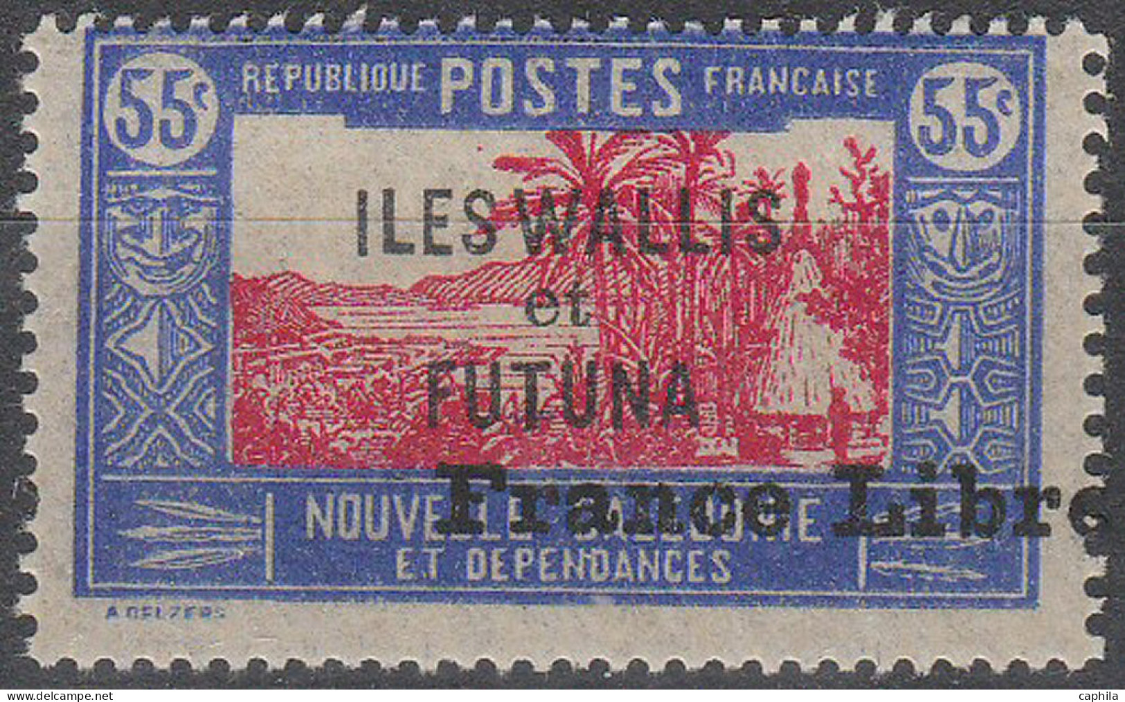 WALLIS & FUTUNA ** - 107 - SURCHARGE TRES DECALEE HORIZONTALEMENT - Cote : 16 € - Unused Stamps
