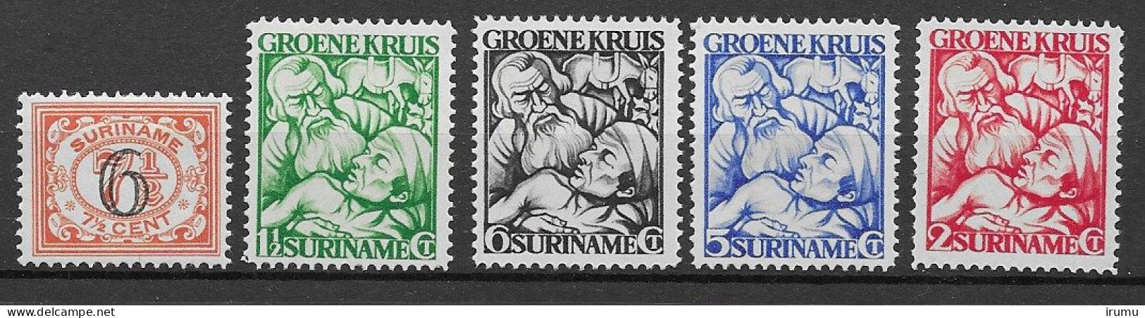 Suriname 1929, NVPH 141-45 MH, Kw 32 EUR (SN 2688) - Suriname ... - 1975