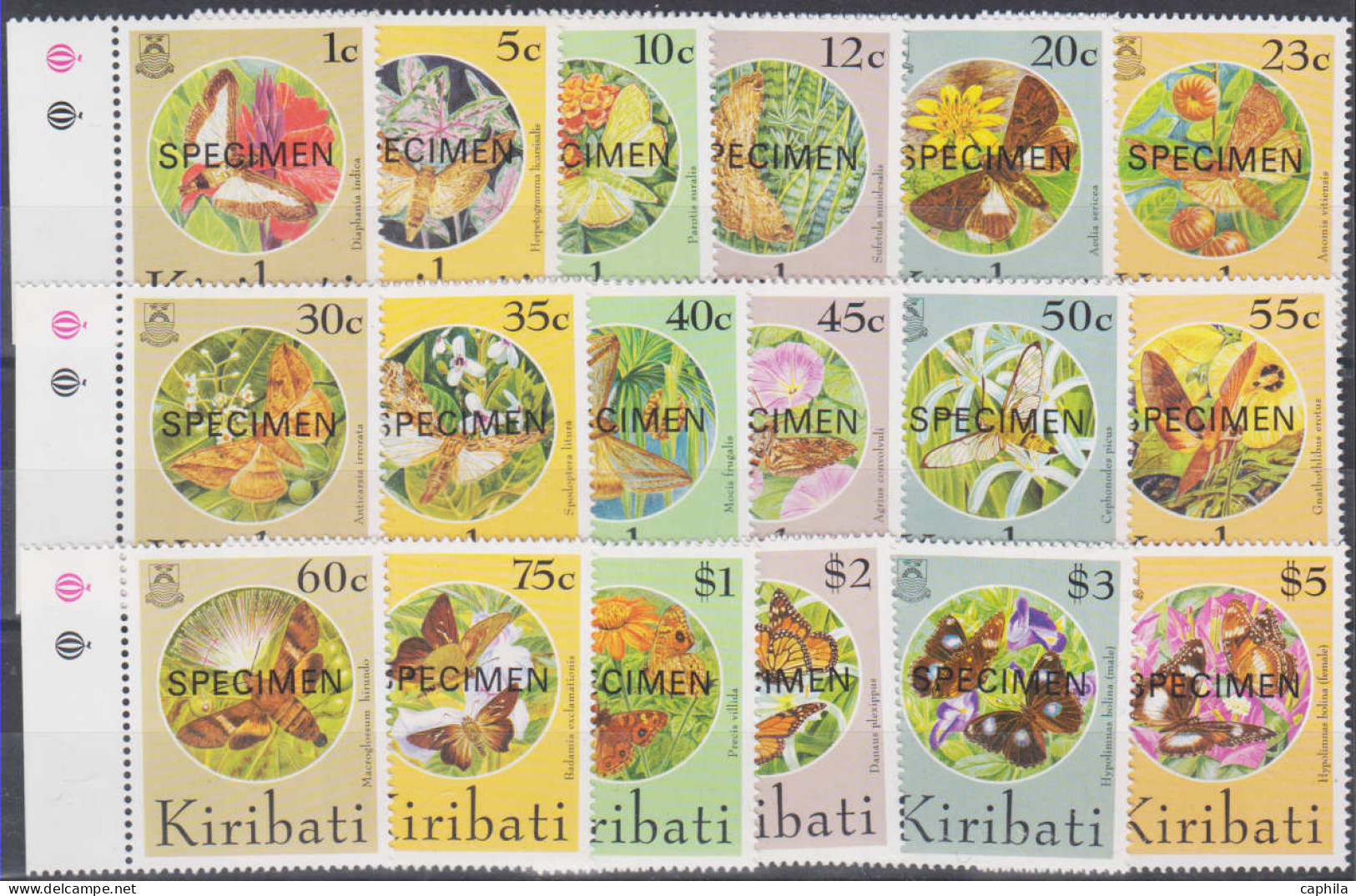 KIRIBATI ** - 323/40 - Surcharges 'SPECIMEN' - Kiribati (1979-...)