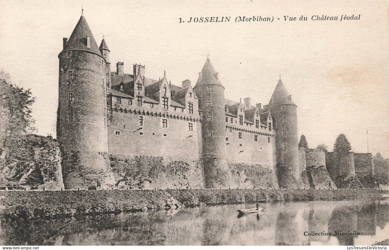 FRANCE - Josselin - Vue Du Château Féodal - Carte Postale Ancienne - Josselin