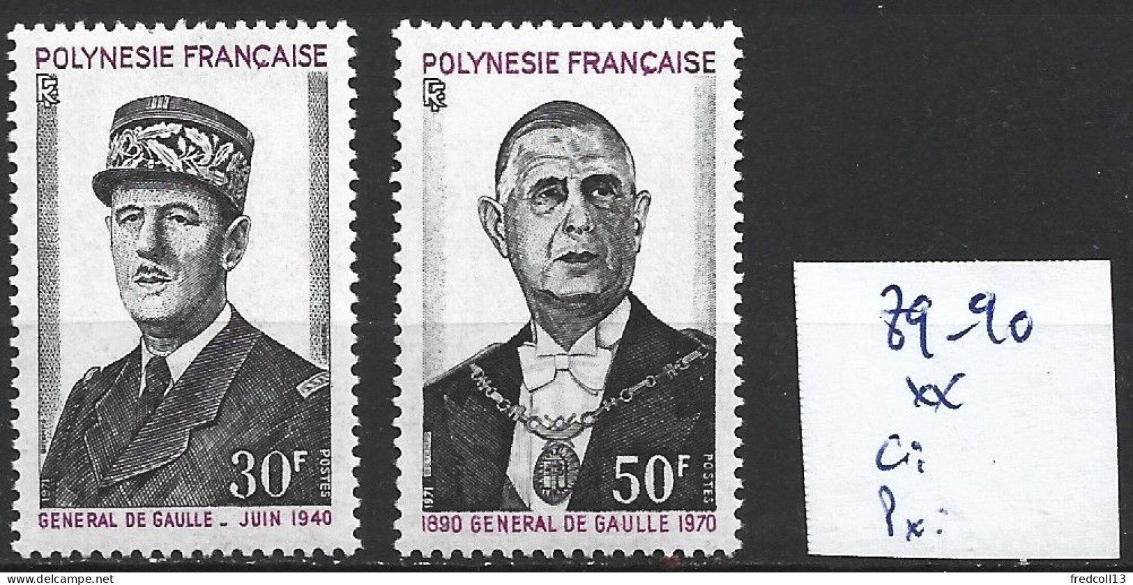 POLYNESIE FRANCAISE 89-90 ** Côte 55.50 € - Nuevos