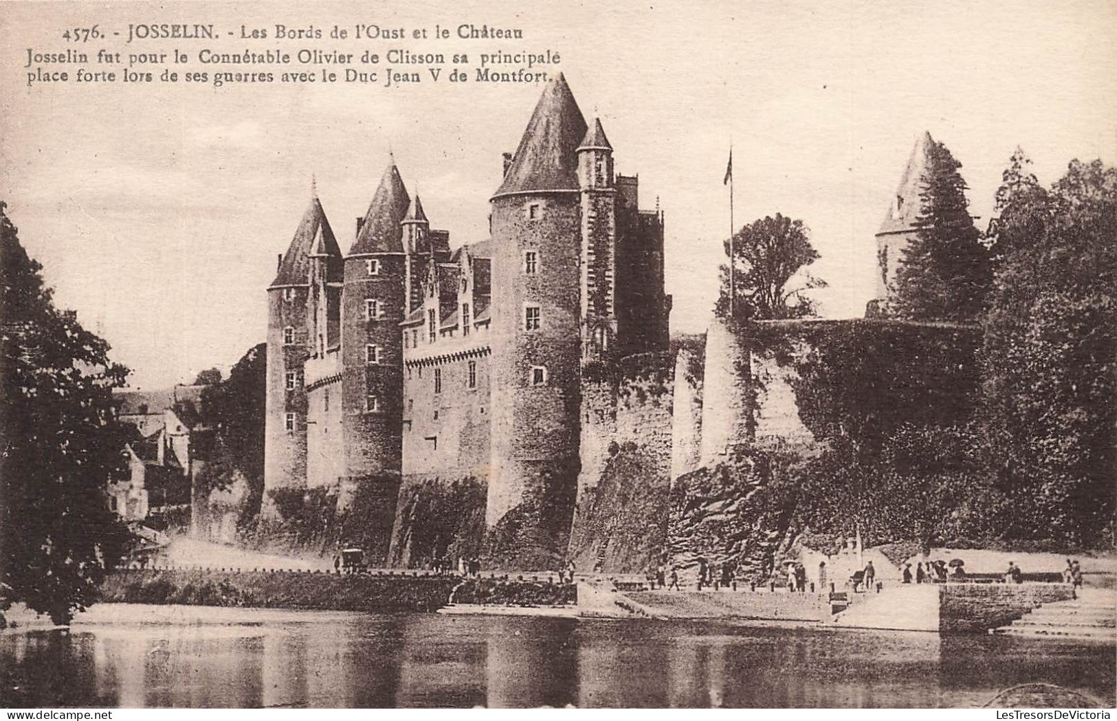 FRANCE - Josselin - Les Bords De L'Oust Et Le Château - Josselin Fut Pour Le Connétable Olivier - Carte Postale Ancienne - Josselin