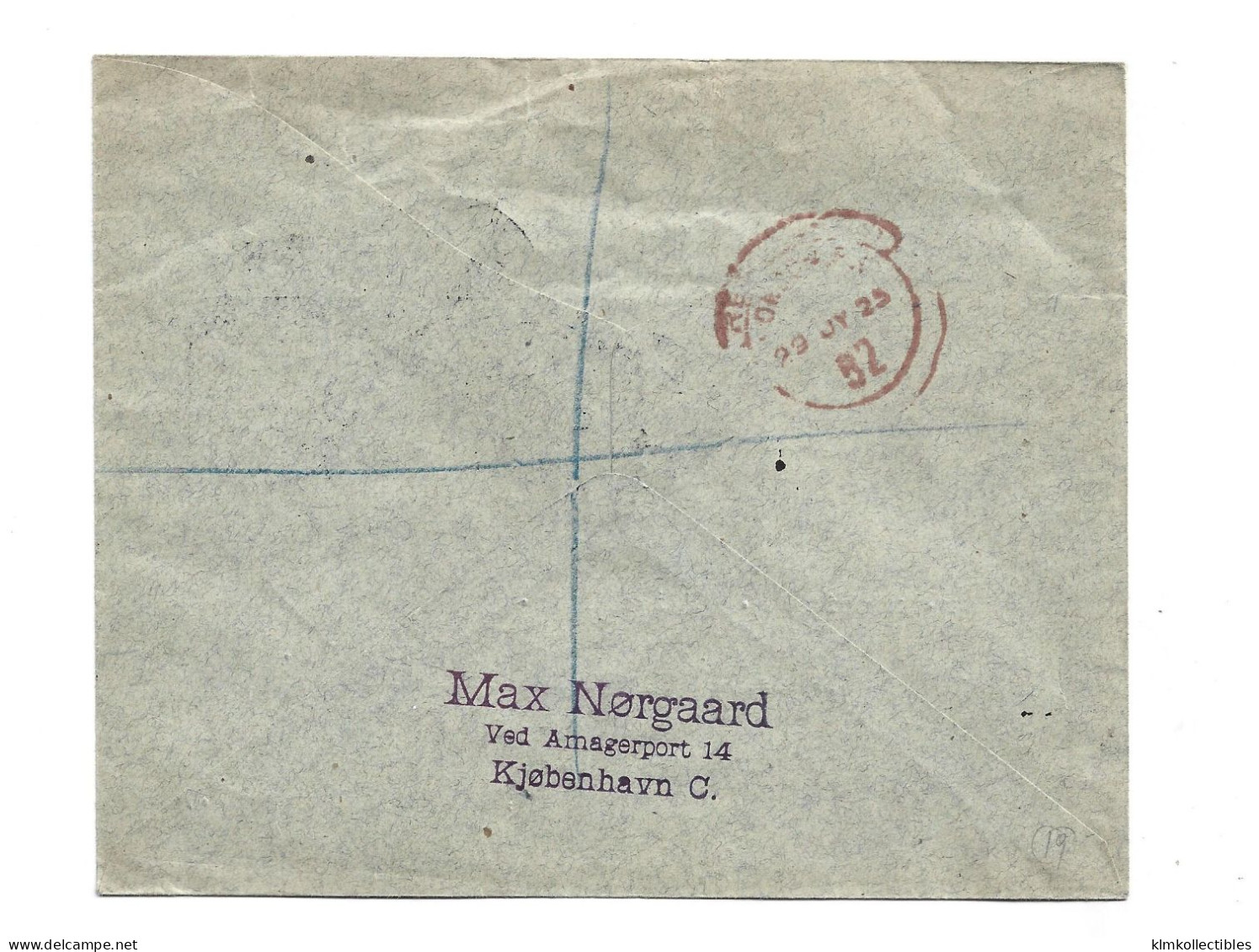 DENMARK DANMARK - 1925 AIRMAIL LUFTPOST REGISTERED COVER TO ENGLAND - Airmail