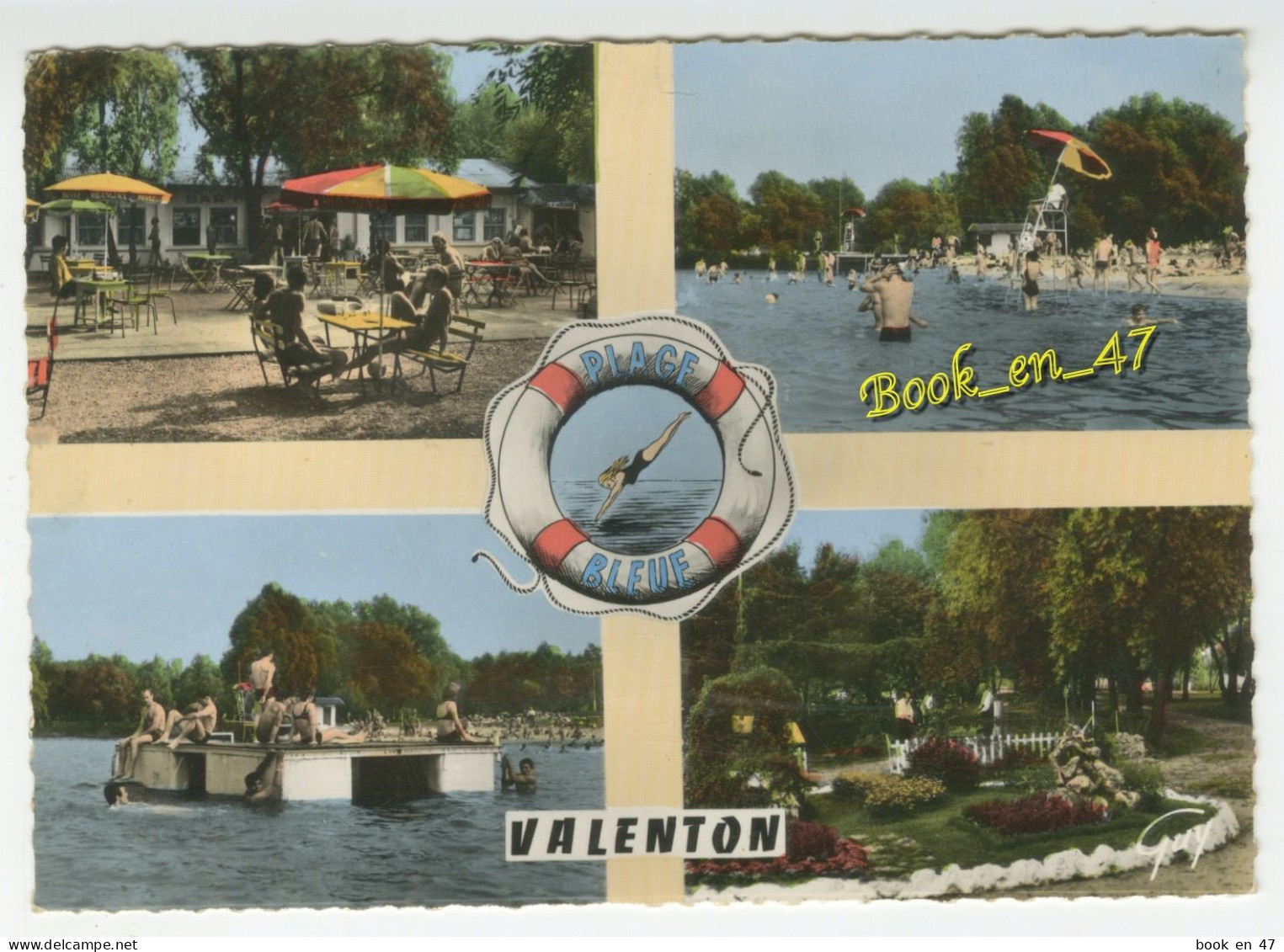 {91371} 94 Val De Marne Valenton , Multivues ; La Plage Bleue : Terrase Bar Bains , Ponton , Golf Miniature - Valenton