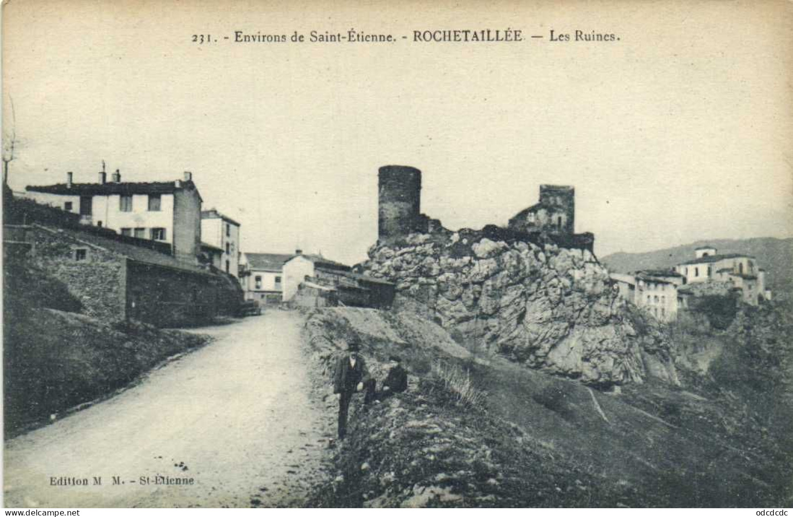 Environs De Saint Etienne ROCHETAILLEE  Les Ruines  Animée RV - Rochetaillee