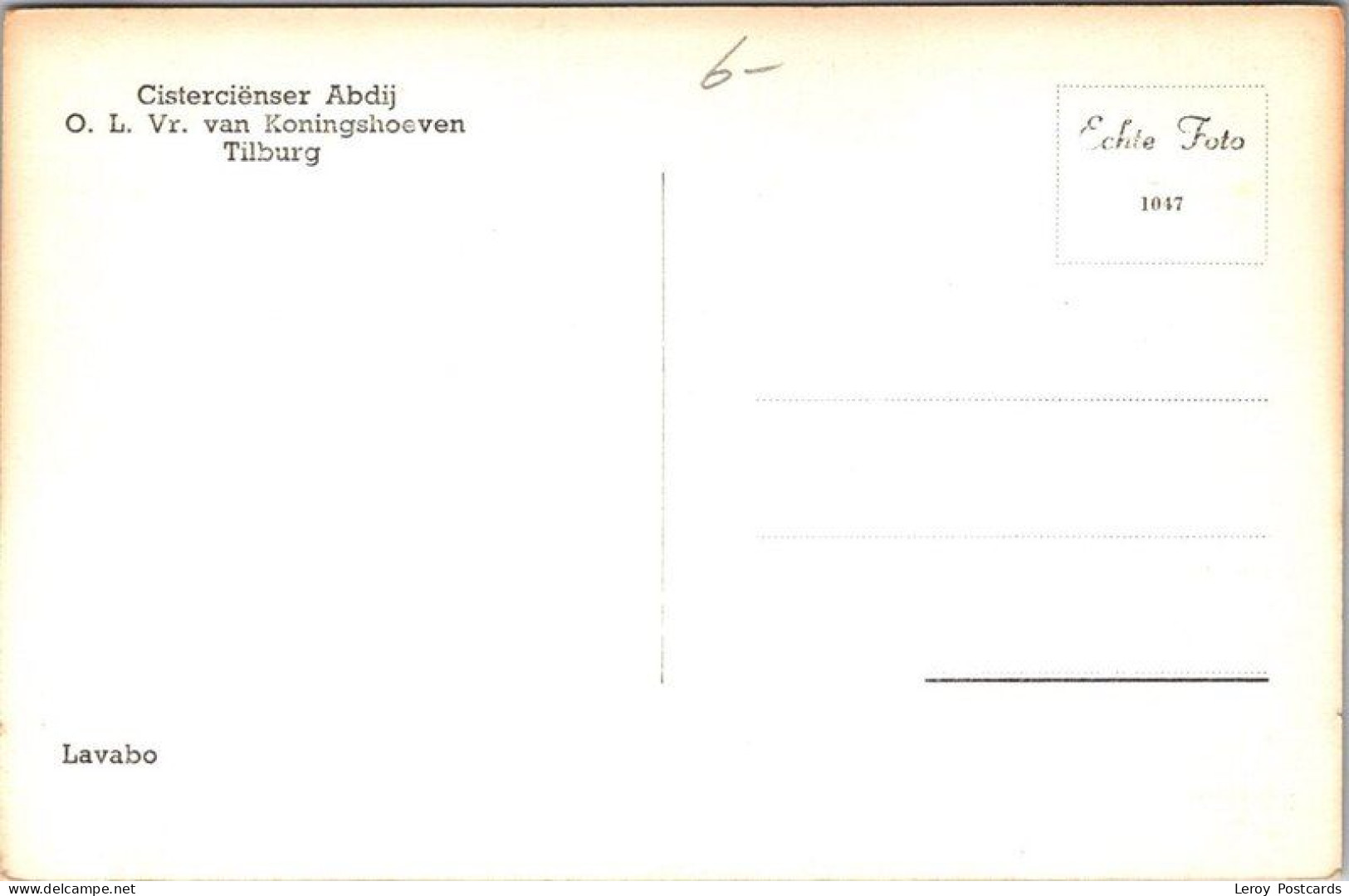 Cisterciënser Abdij, Koningshoeven, Lavabo, Tilburg 1947 (NB) - Tilburg