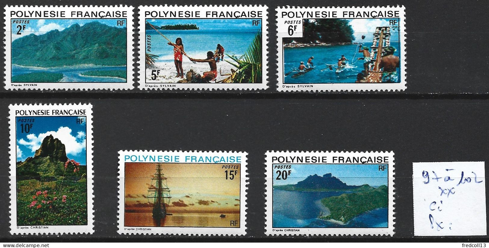 POLYNESIE FRANCAISE 97 à 102 ** Côte 20 € - Unused Stamps