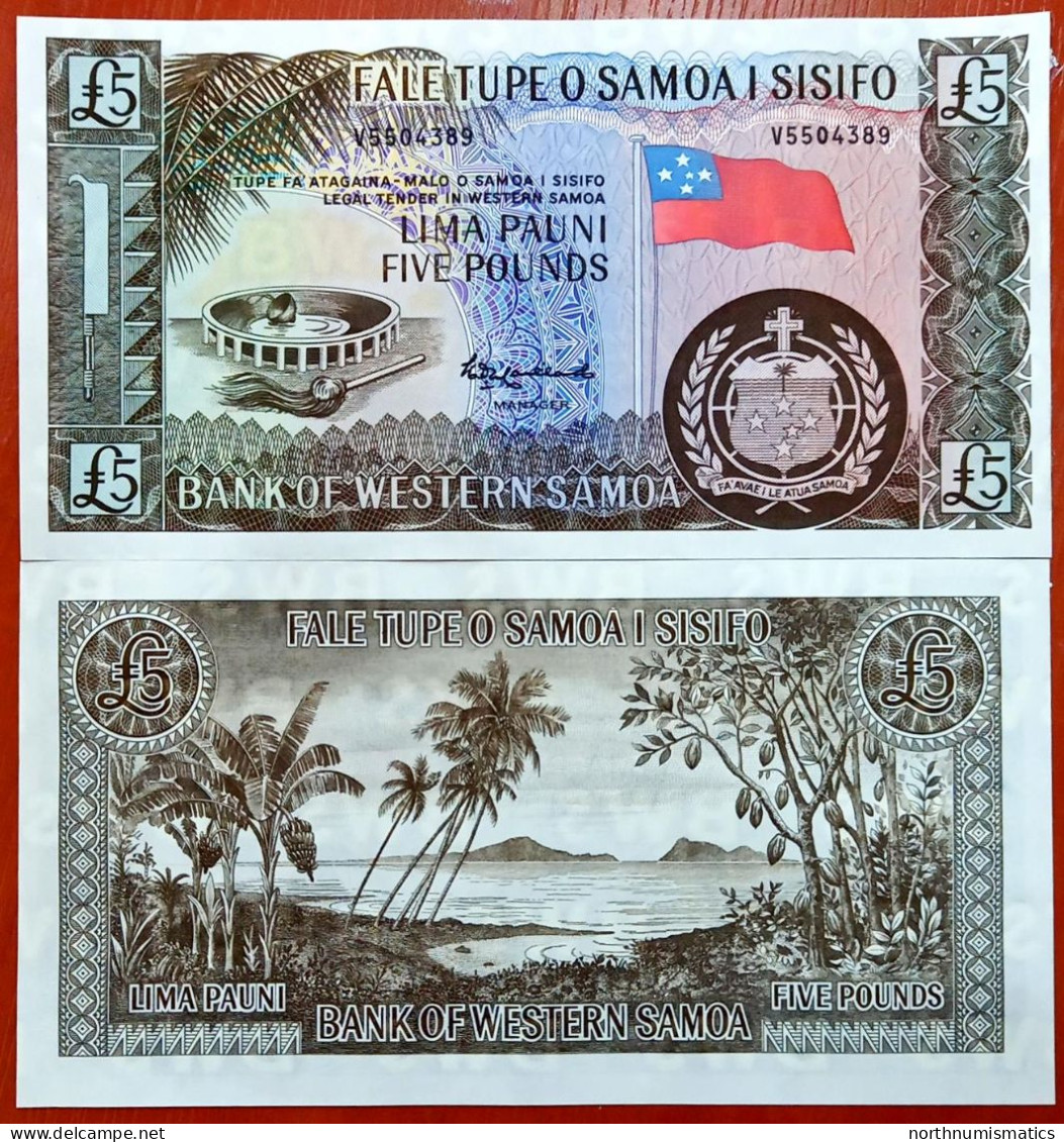 Samoa 5 Pounds  Unc - Samoa