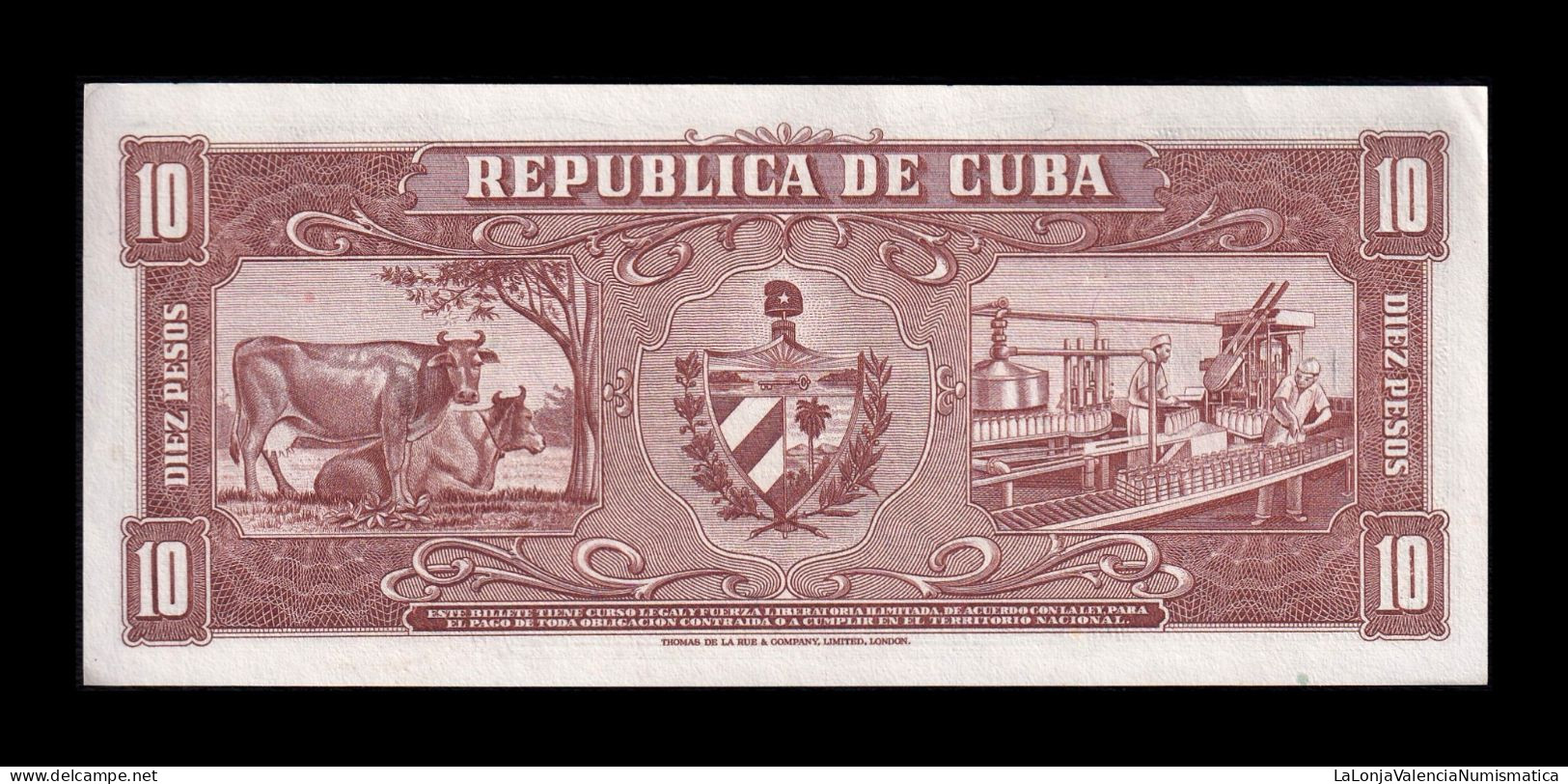 Cuba 10 Pesos Carlos Manuel De Céspedes 1960 Pick 88c Ebc+/Sc- Xf+/aUnc - Cuba