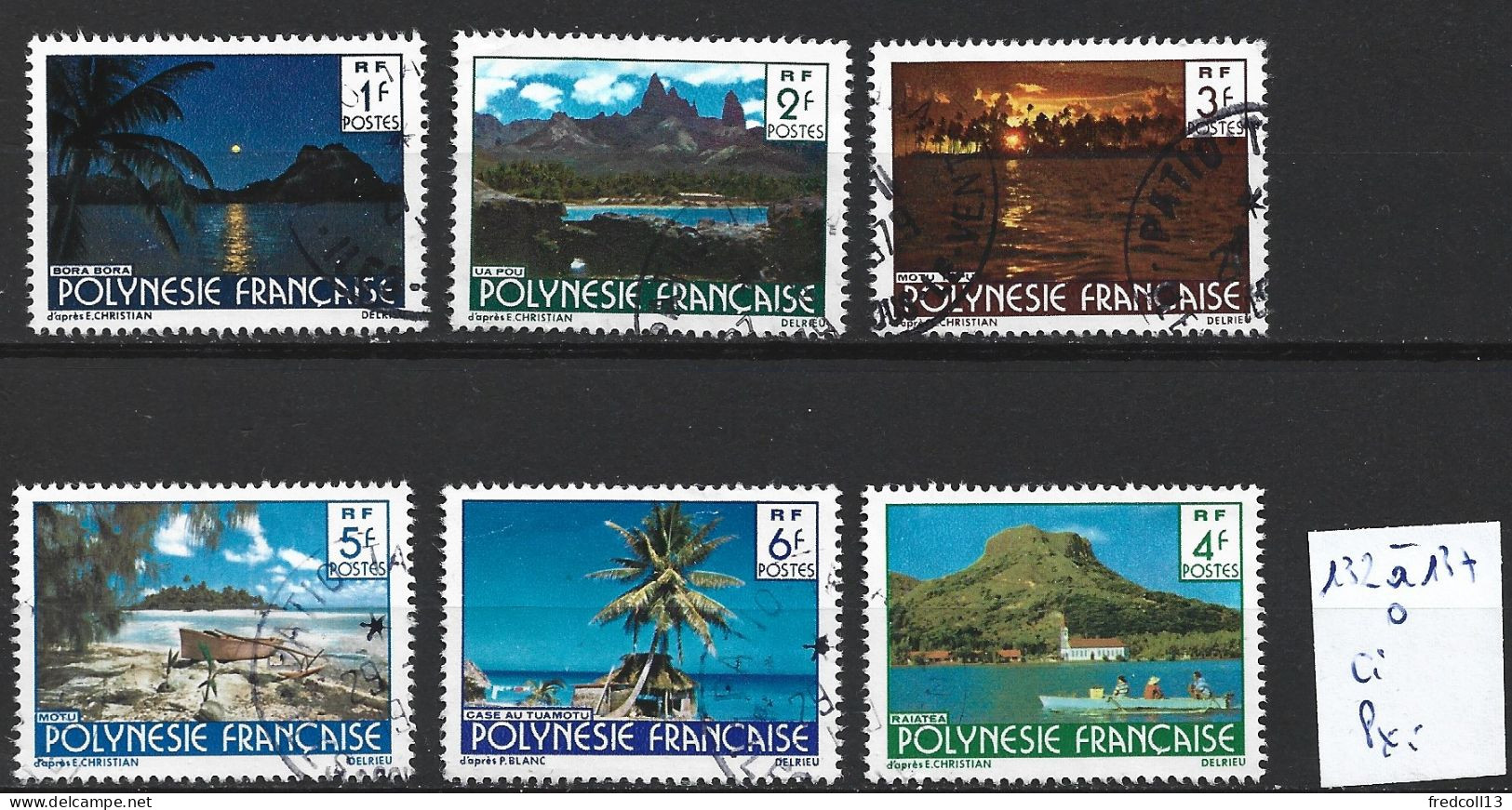 POLYNESIE FRANCAISE 132 à 137 Oblitérés Côte 2 € - Used Stamps