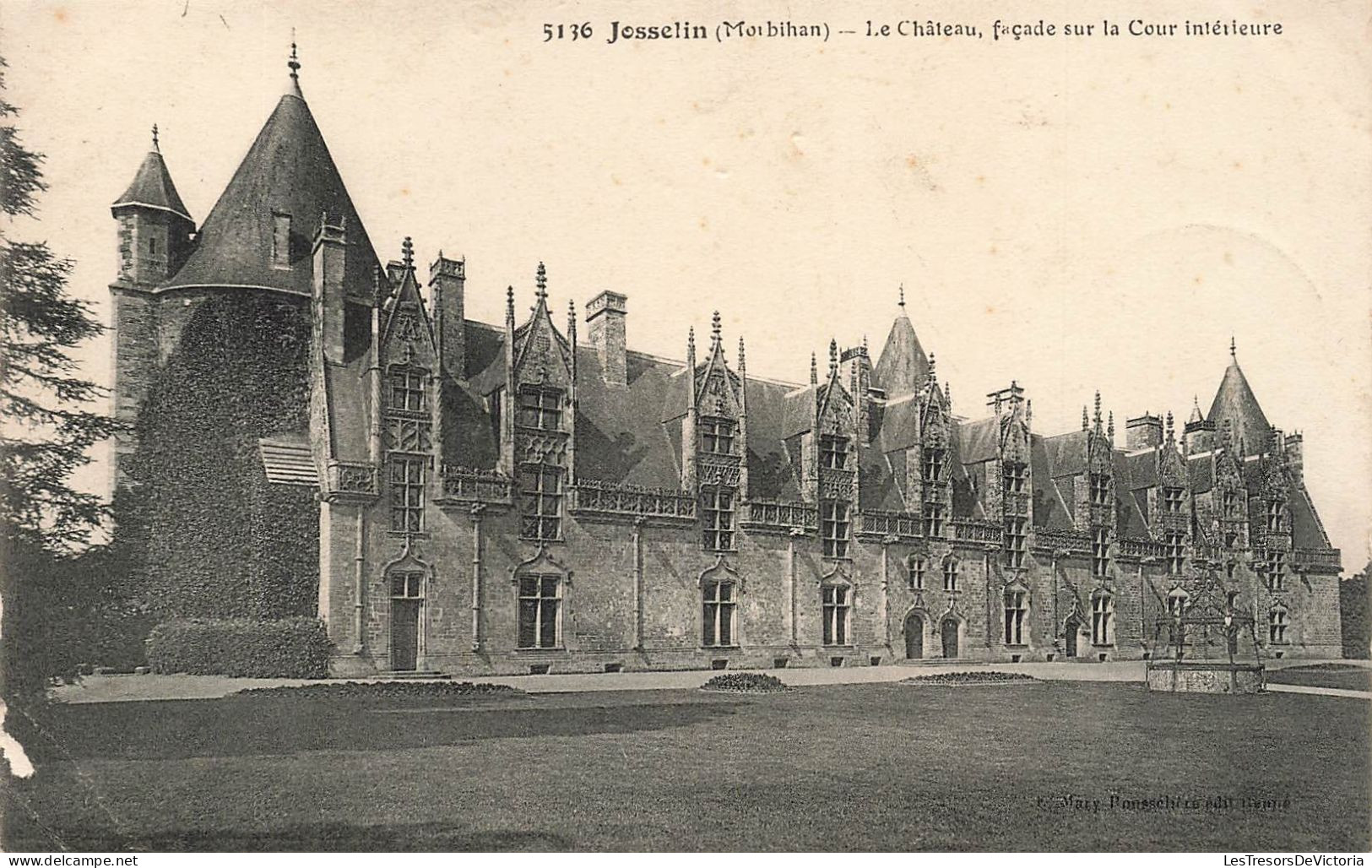 FRANCE - Josselin - Le Château Façade Sur La Cour Intérieure - Carte Postale Ancienne - Josselin