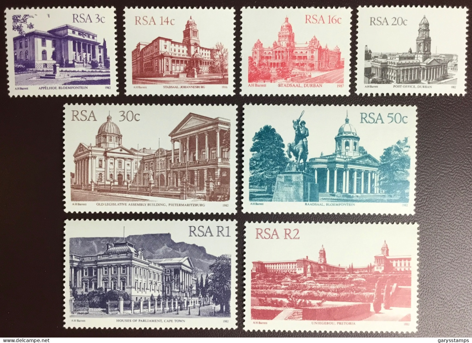 South Africa 1985 - 1987 Architecture Definitives Litho Print MNH - Ongebruikt