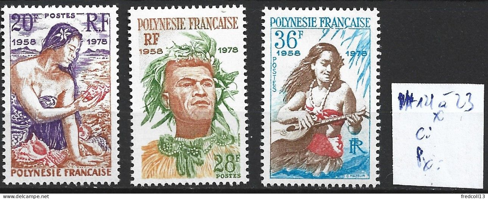 POLYNESIE FRANCAISE 121 à 123 * Côte 14.50 € - Unused Stamps