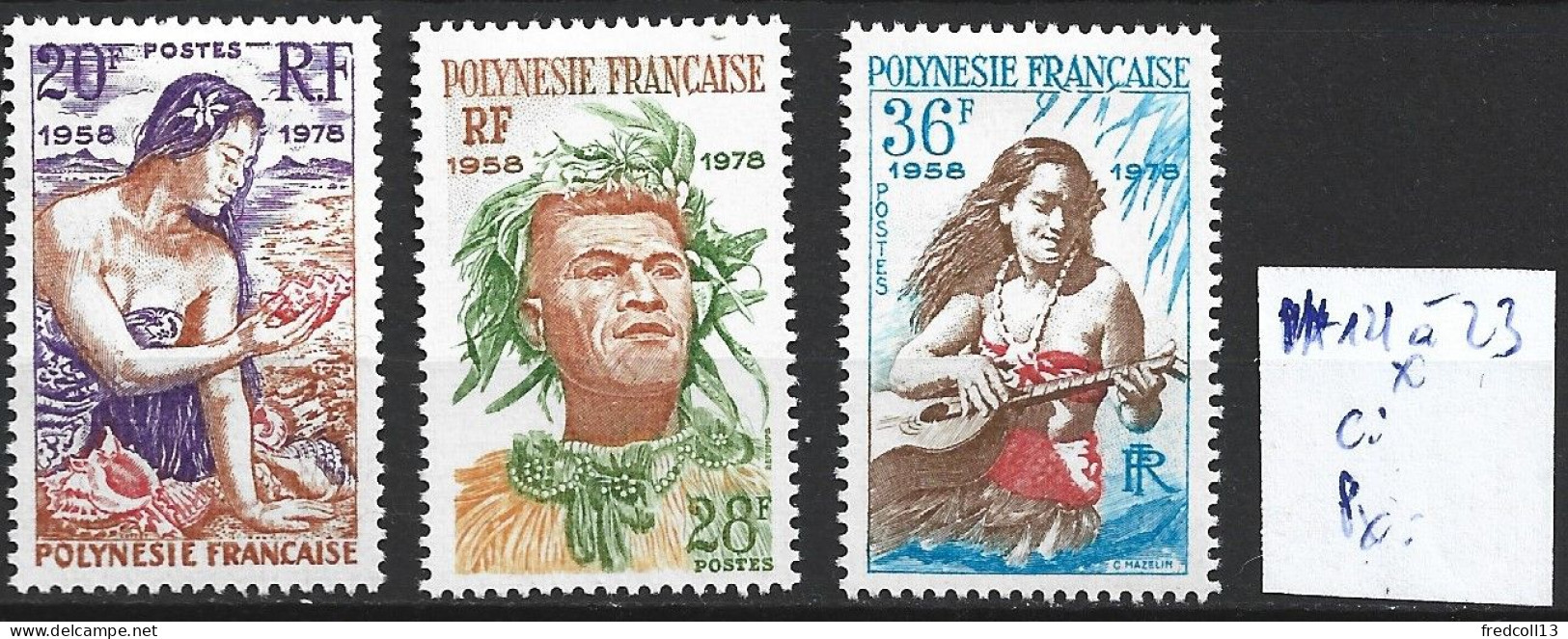 POLYNESIE FRANCAISE 121 à 123 * Côte 14.50 € - Neufs