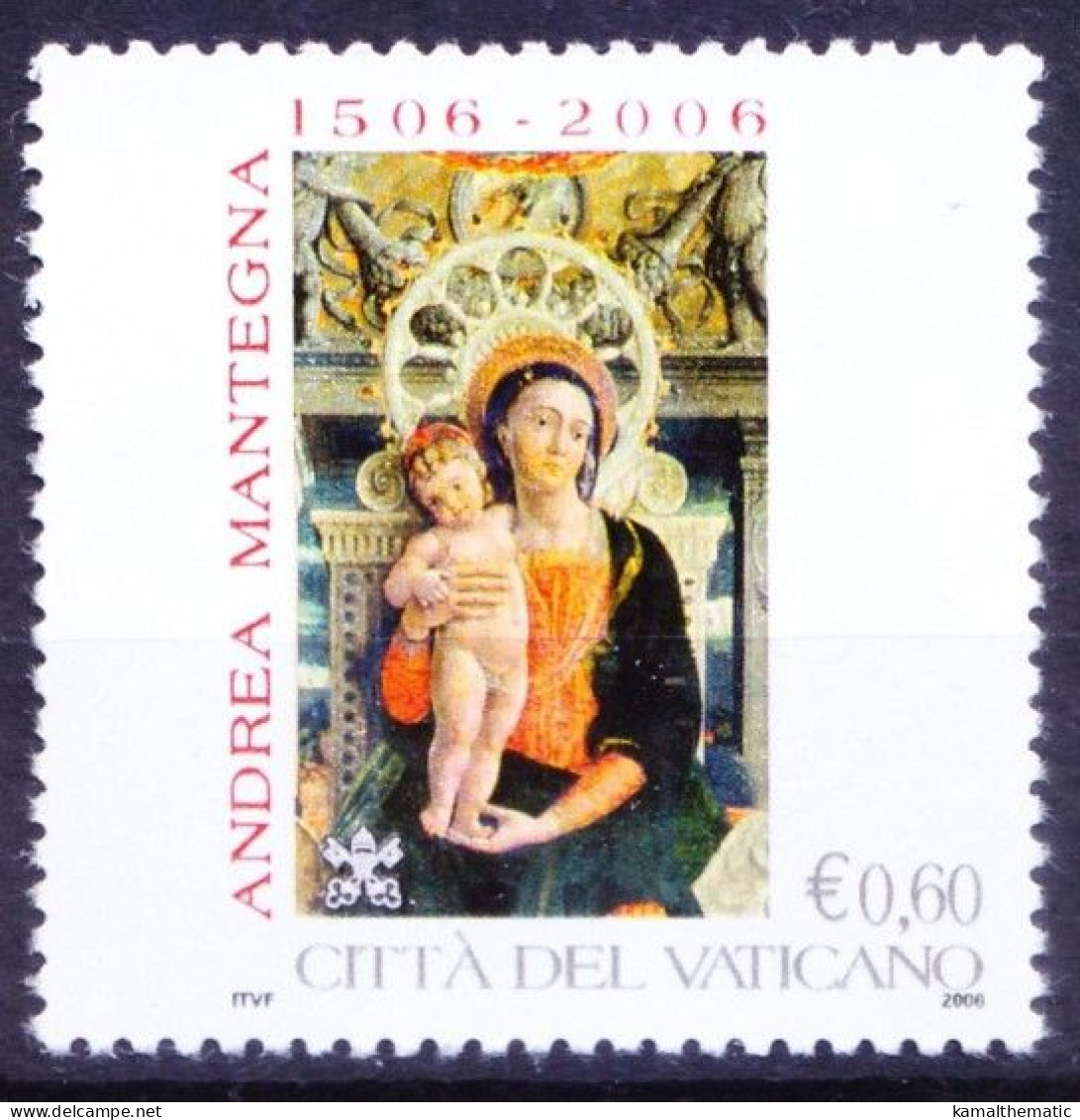 Vatican City 2006 MNH, Madonna & Child, Religious Painting By Mantegna - Madonnen