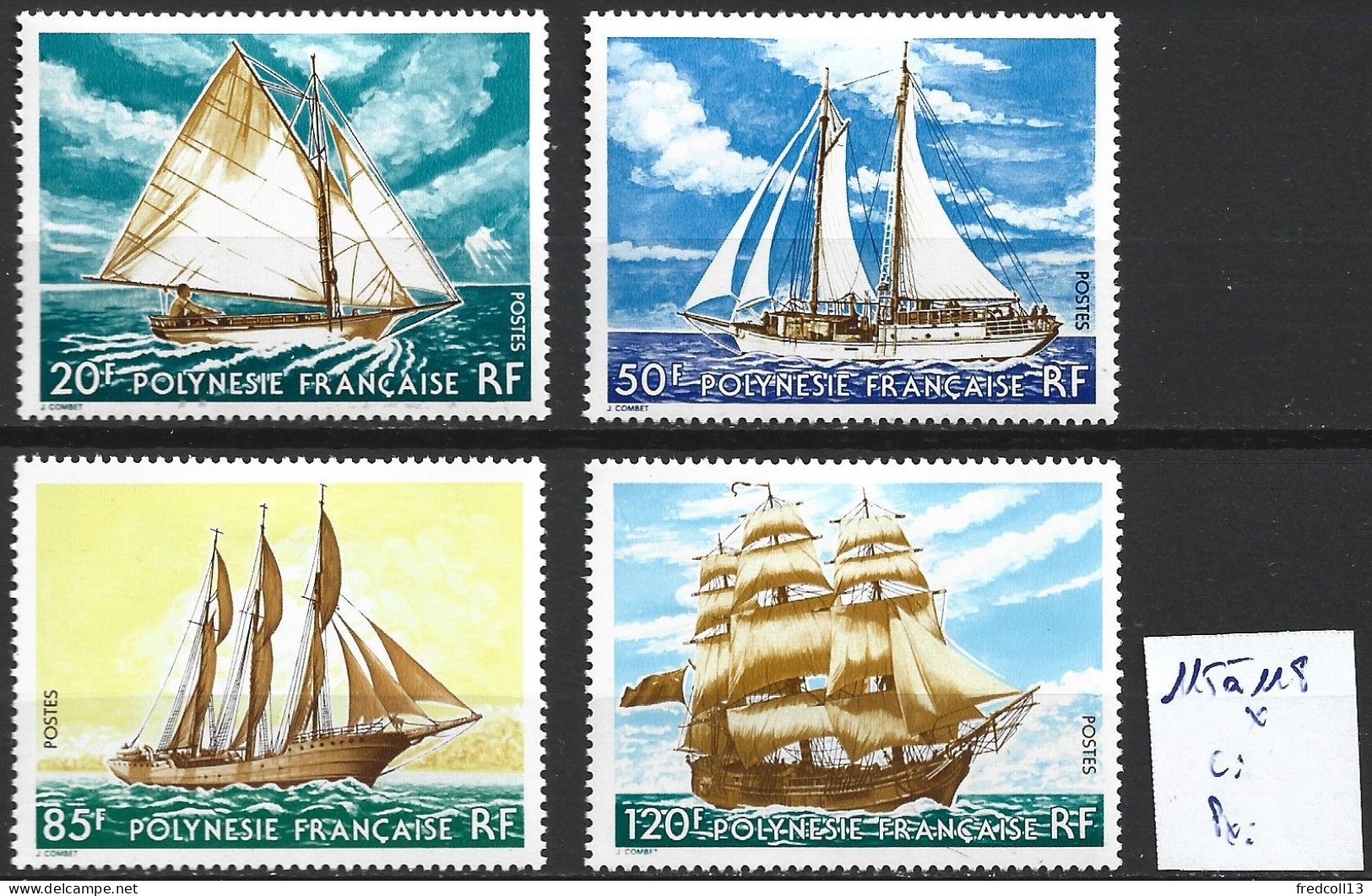 POLYNESIE FRANCAISE 115 à 118 * Côte 45.50 € - Neufs