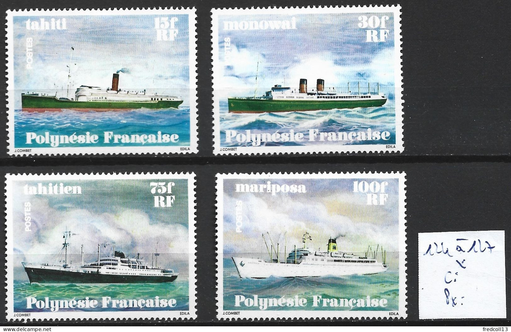 POLYNESIE FRANCAISE 124 à 127 * Côte 18 € - Nuovi