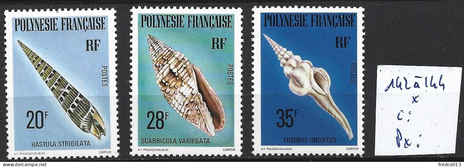 POLYNESIE FRANCAISE 142 à 144 * Côte 6.90 € - Ongebruikt