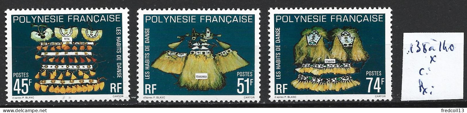 POLYNESIE FRANCAISE 138 à 140 * Côte 10.20 € - Unused Stamps