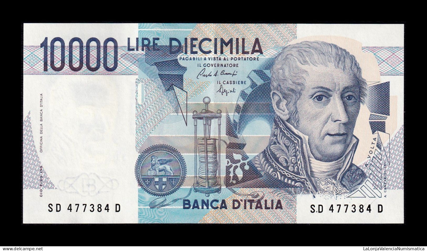 Italia Italy 10000 Liras Alessandro Volta 1984 Pick 112a Ebc Xf - 10000 Lire