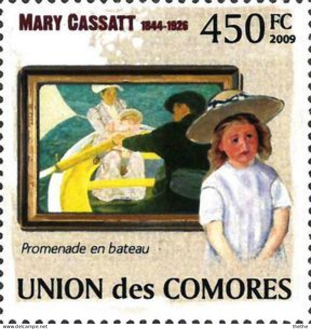COMORES- Peinture De Mary Cassatt (1844-1926) - Promenade En Bateau - Otros & Sin Clasificación