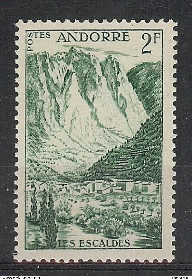 Andorra Fran. 1955 Paisajes 2 F Ed:143 (*) - Ongebruikt