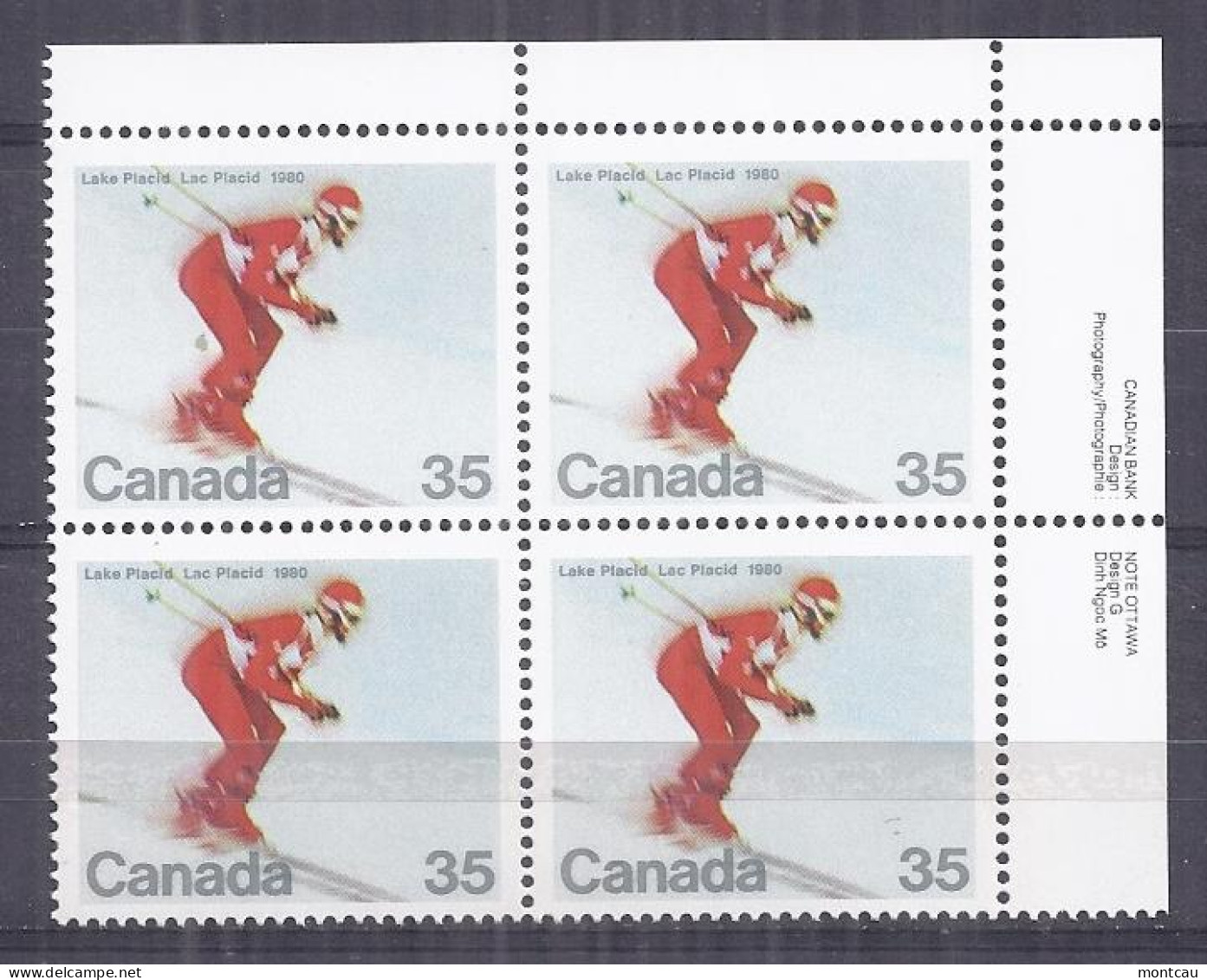 Canada 1980. JJ OO Lake Placid . Sc=848 (**) - Unused Stamps