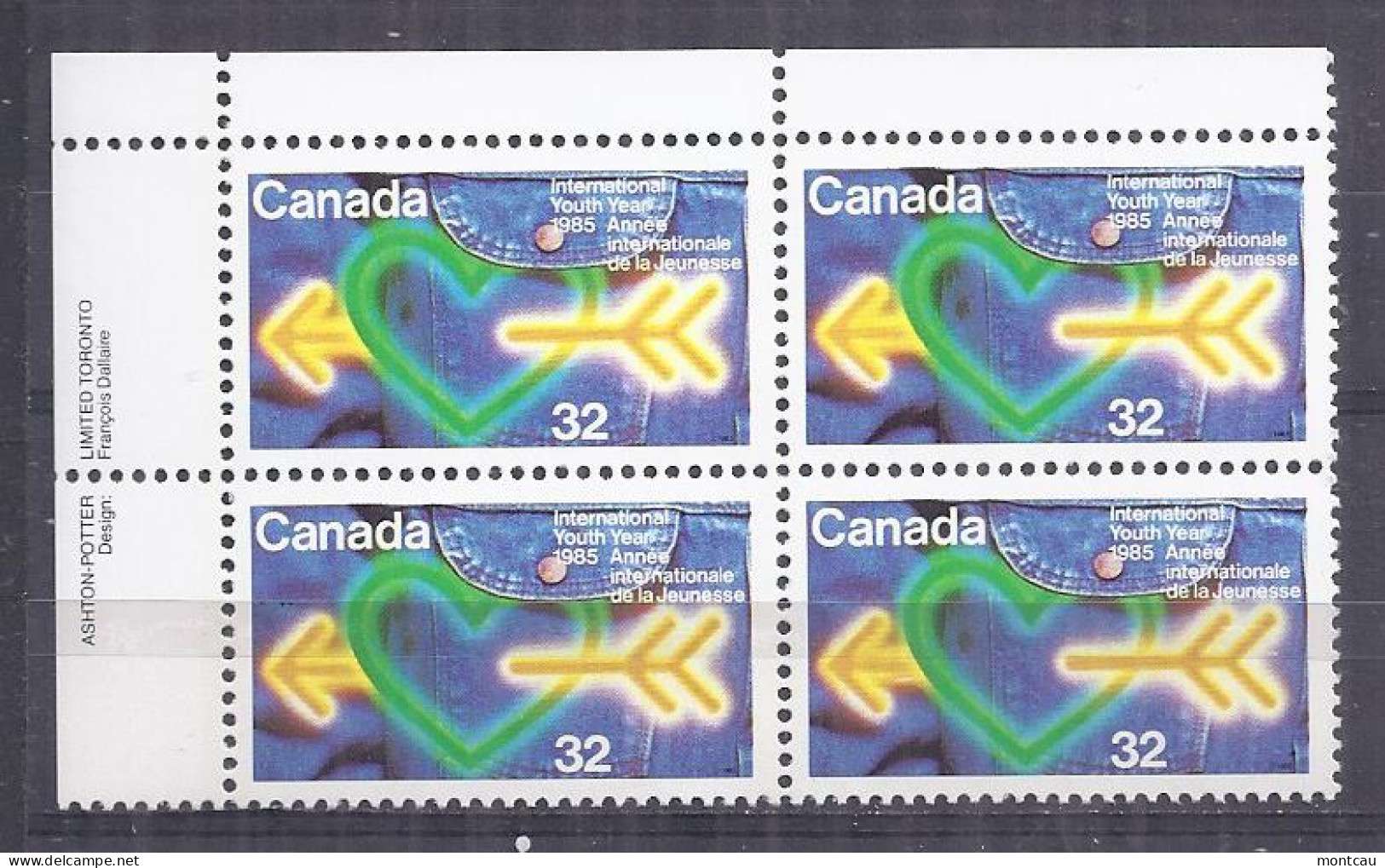 Canada 1985. A De La Juventud . Sc=1045 (**) - Unused Stamps