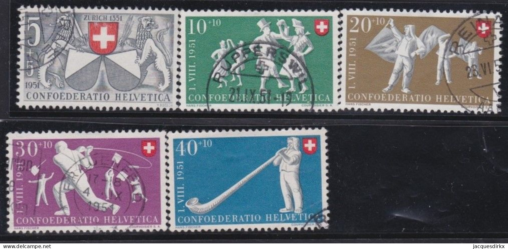 Suisse   .  Yvert  .     507/511    .        O        .    Oblitéré - Used Stamps