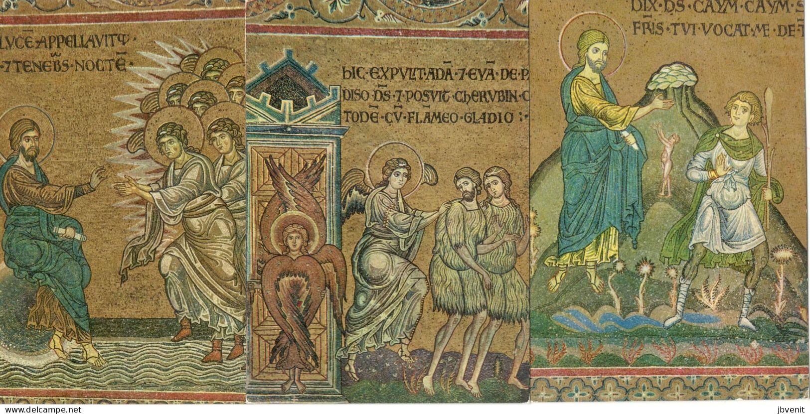MOSAICI - 3 Cartoline Della Cattedrale Di MONREALE (PALERMO) - Articles Of Virtu