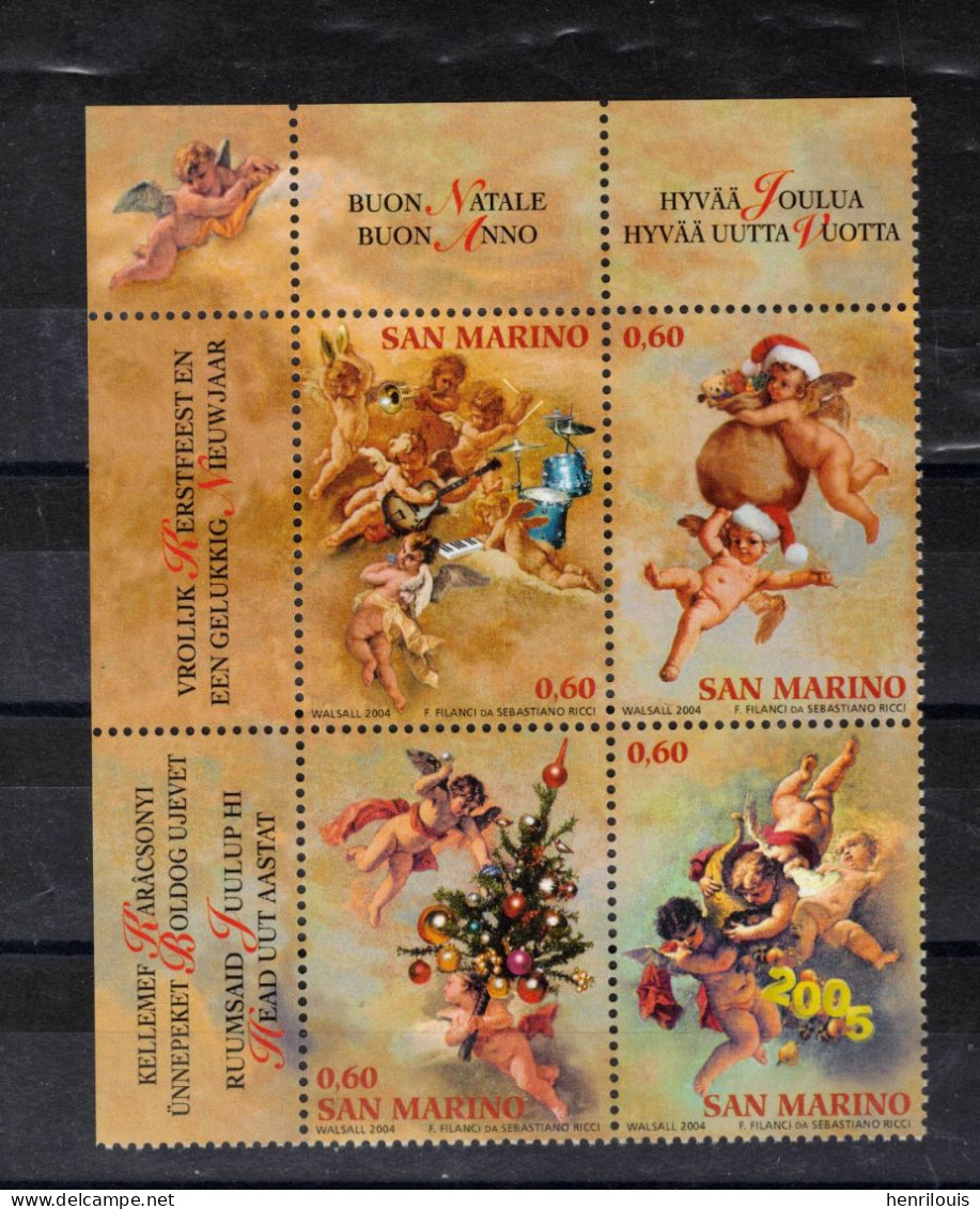 SAINT MARIN  Timbres Neufs ** De 2004  ( Ref  7615 L ) NOEL - Neufs