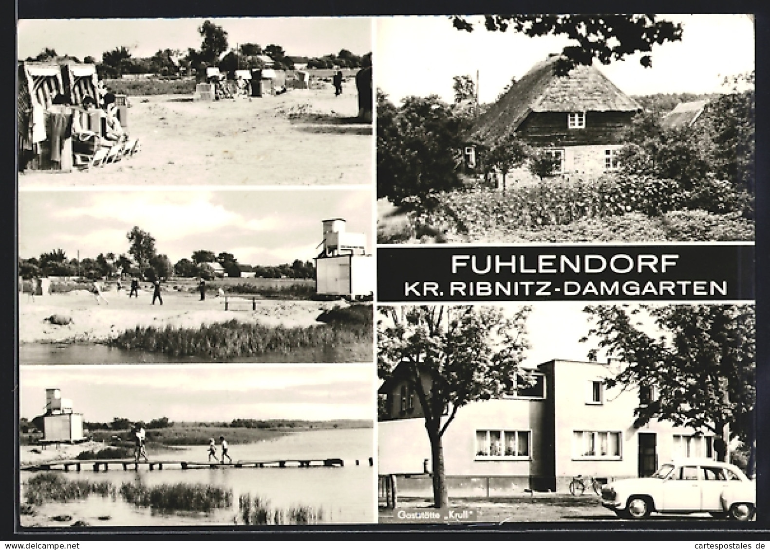 AK Fuhlendorf / Ribnitz-Damgarten, Gaststätte Krull, Ansichten Vom Strand  - Ribnitz-Damgarten