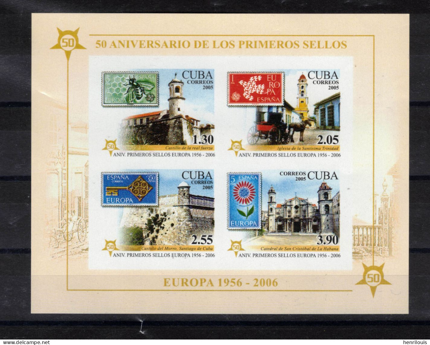 CUBA  Timbres Neufs ** De 2005  ( Ref  7625 ) EUROPA 50ème Anniversaire - Blocks & Kleinbögen