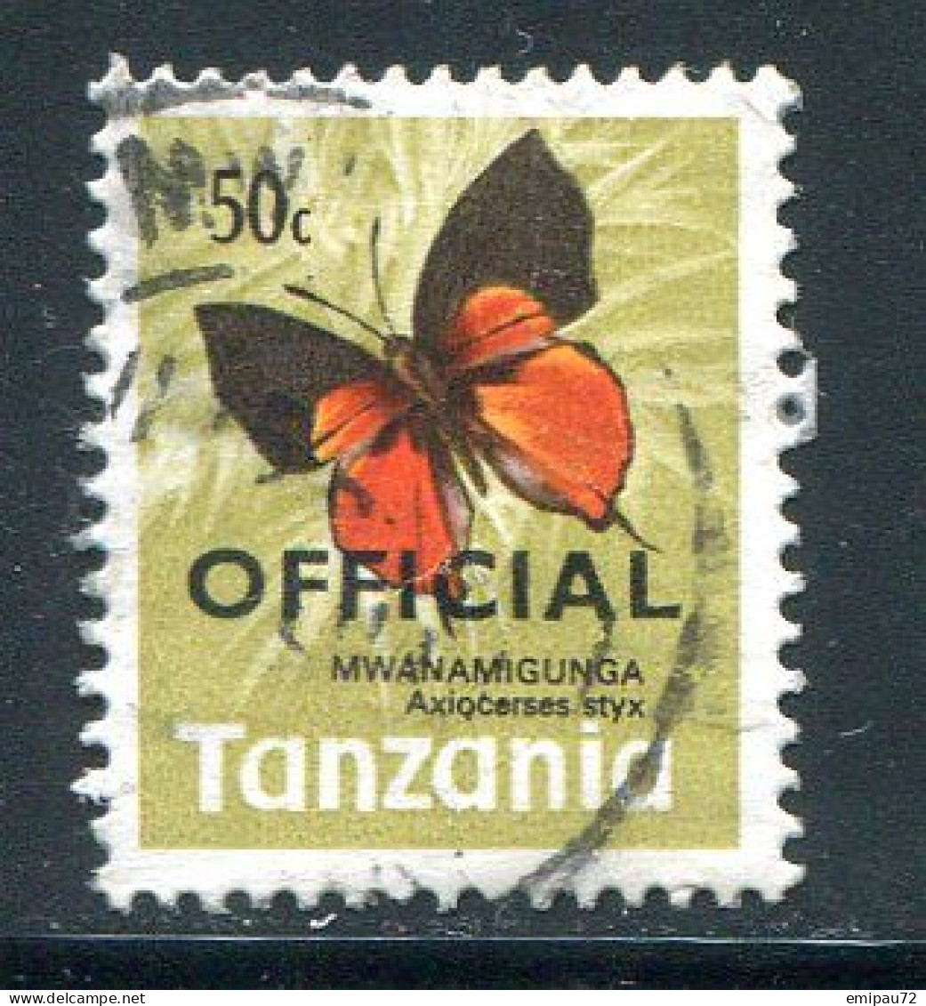 TANZANIE- Service Y&T N°21- Oblitéré (papillon) - Tansania (1964-...)