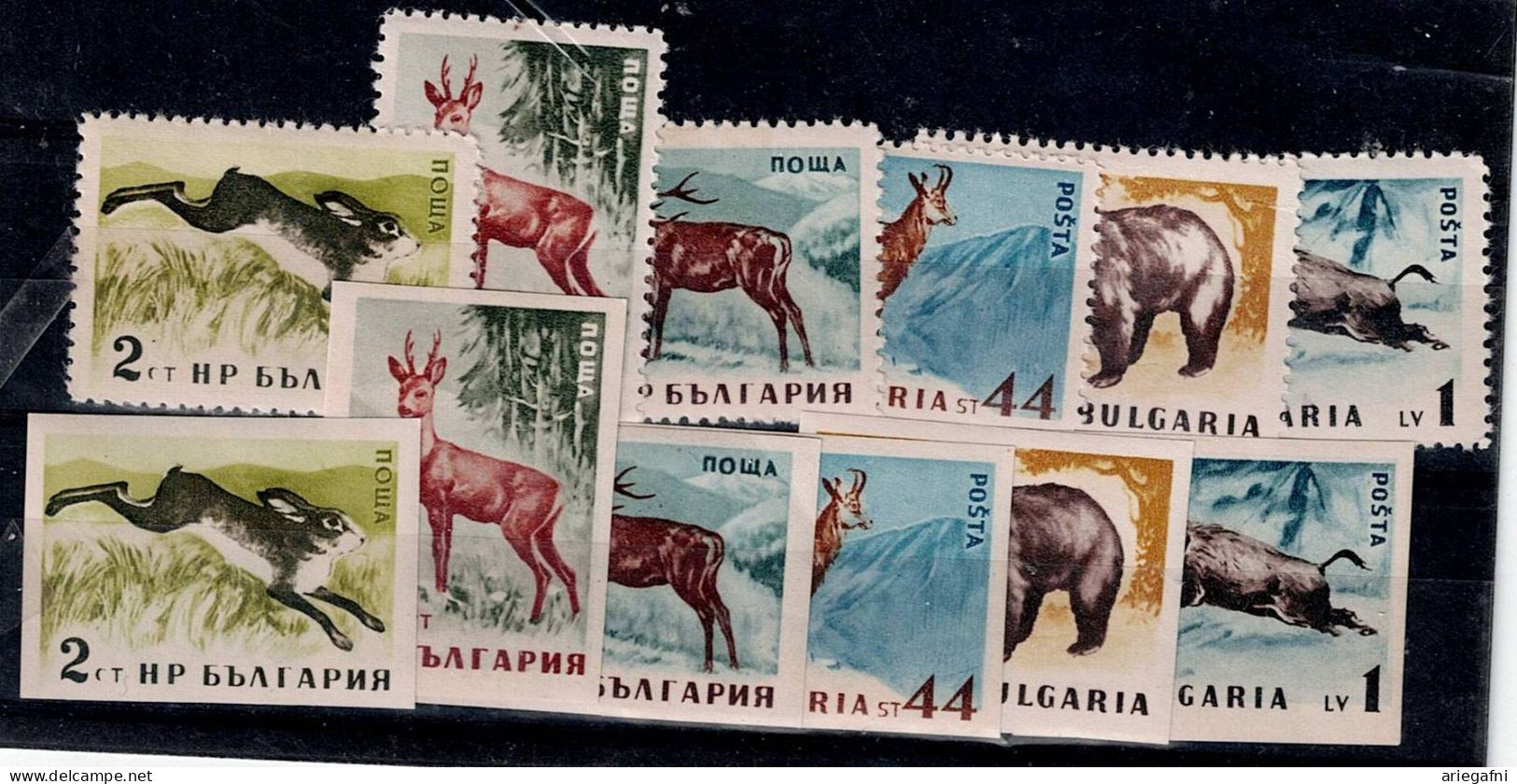 BULGARIA  1958 FAUNA MI No 1058-63A+B MNH VF!! - Ongebruikt