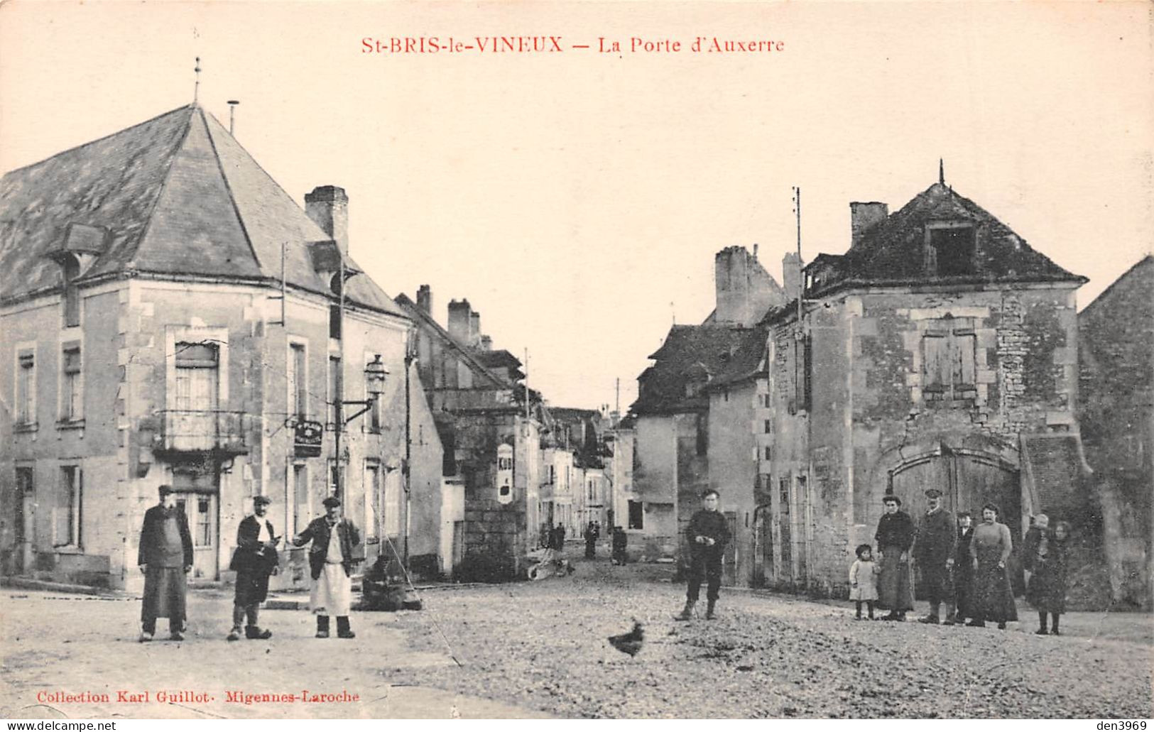 SAINT-BRIS-le-VINEUX (Yonne) - La Porte D'Auxerre - Ecrit 1915 (2 Scans) - Saint Bris Le Vineux