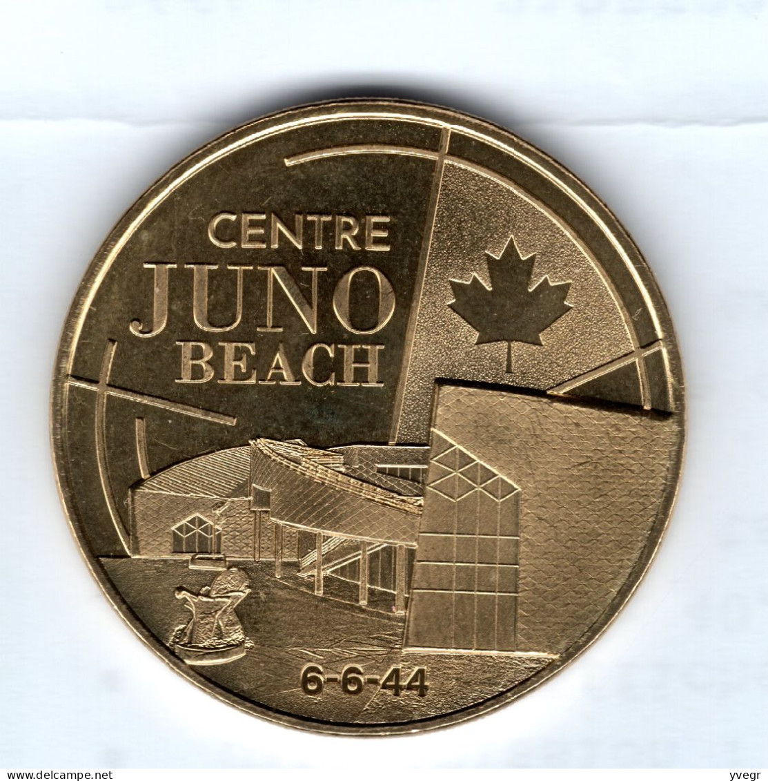 Jeton, Médaille Touristique De La Monnaie De Paris - 14 Courselles Sur Mer - Centre JUNO BEACH 2024 / 6 Juin 1944 - 2024