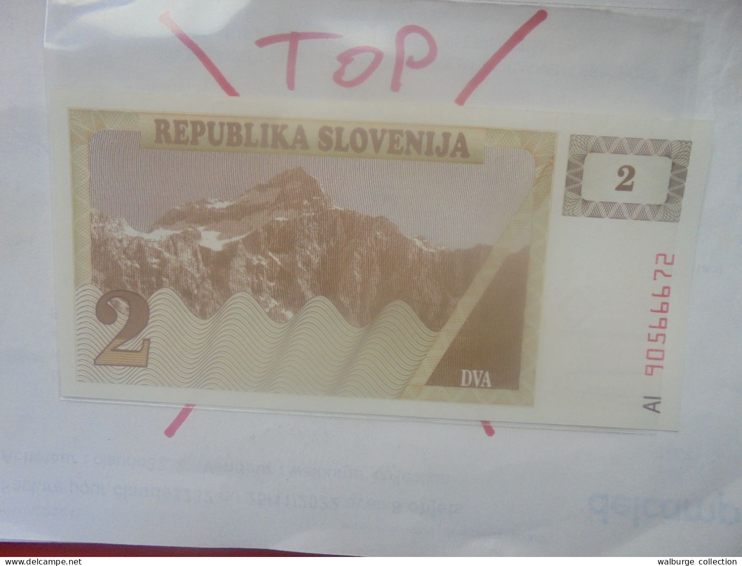 SLOVENIE 2 TOLARJEV 1990 Neuf (B.33) - Slowenien