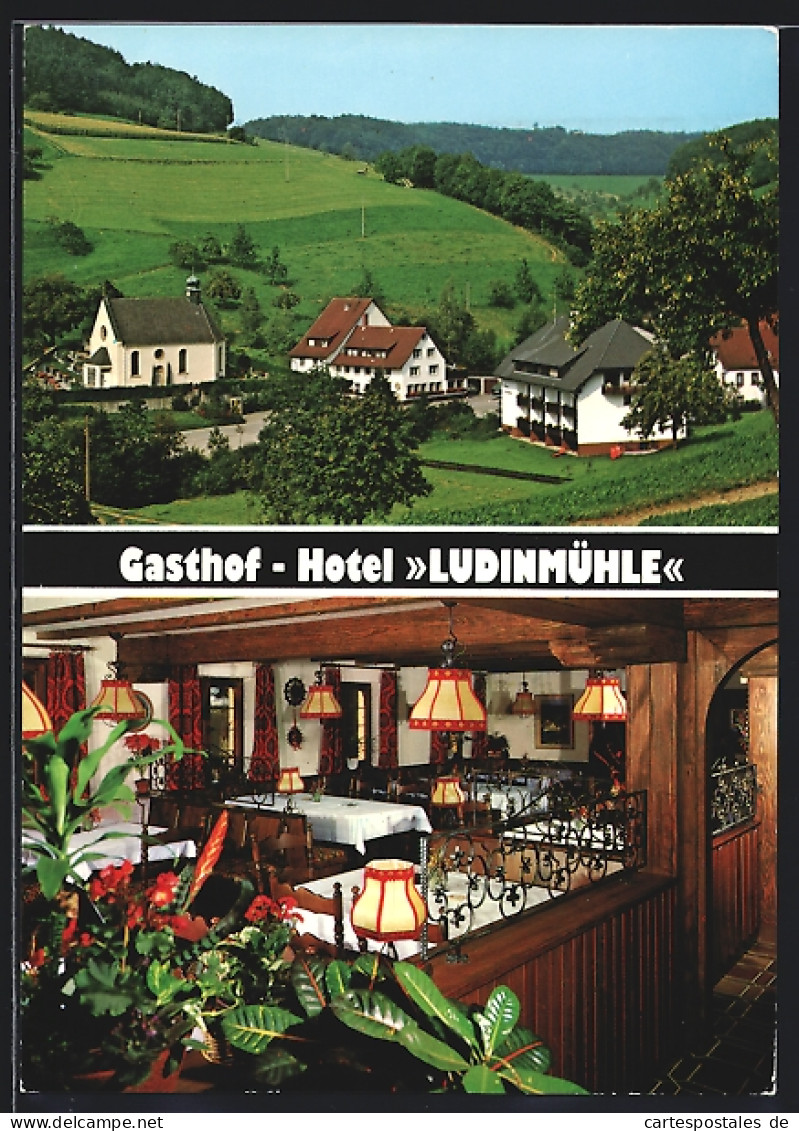 AK Freiamt /Schwarzwald, Gasthof-Hotel Ludinmühle, Mit Innenansicht, Brettental 20  - Bretten