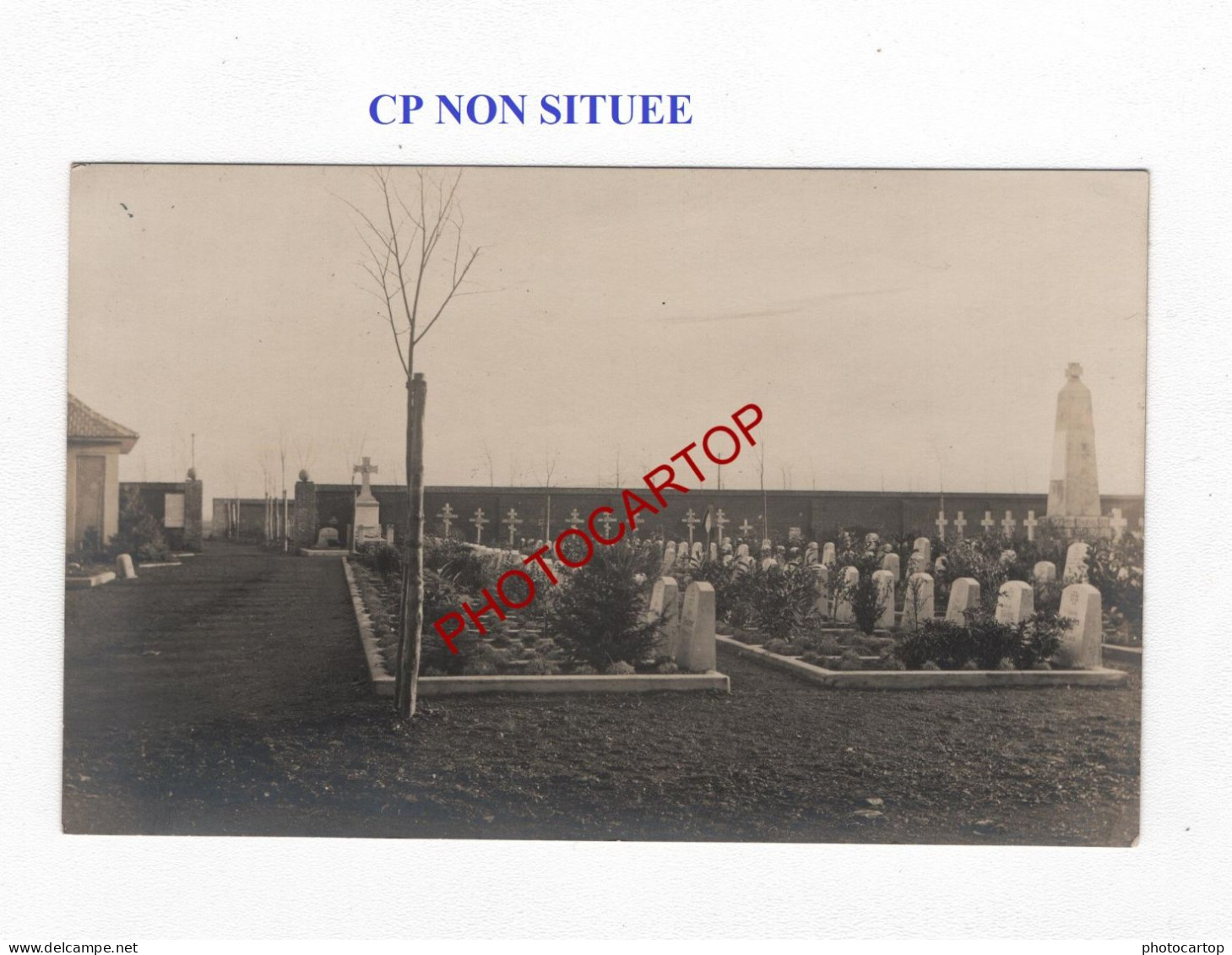 CP NON SITUEE-CIMETIERE-Friedhof-Tombes-CARTE PHOTO Allemande-GUERRE 14-18-1 WK-Militaria- - Cimetières Militaires