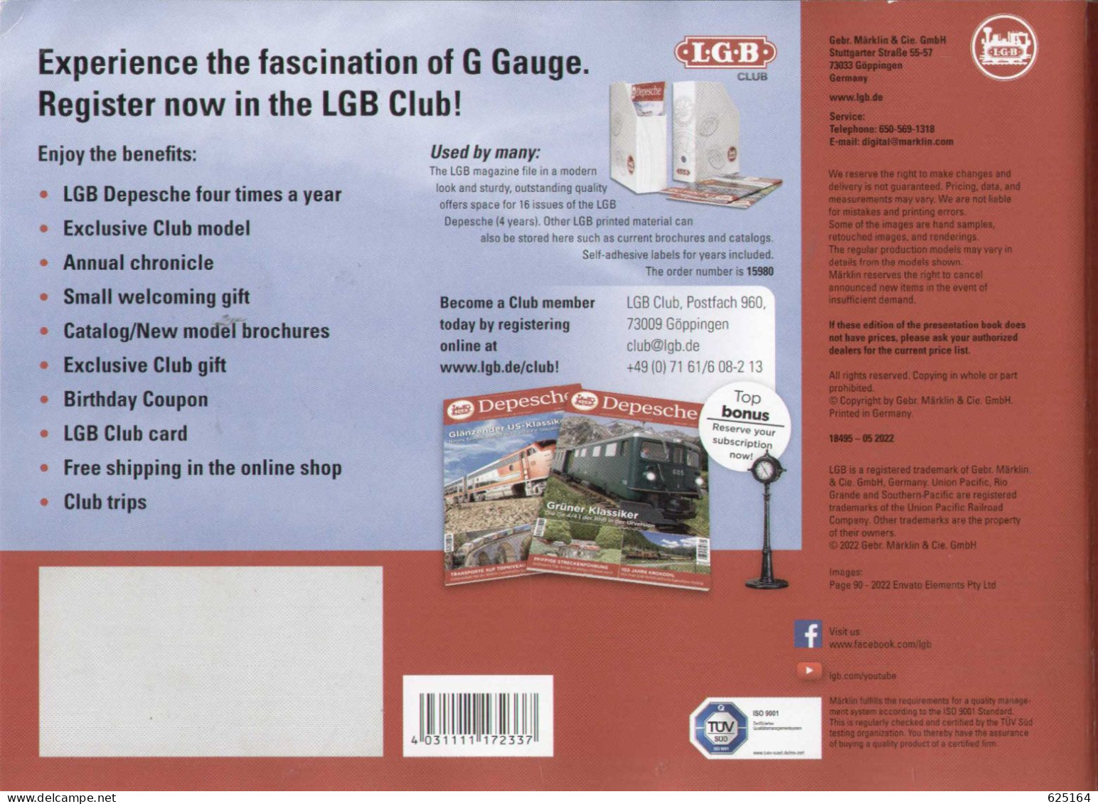 Catalogue LGB L.G.B. 2022  Englische Ausgabe - G Scale - Gartenbahn - Inglese