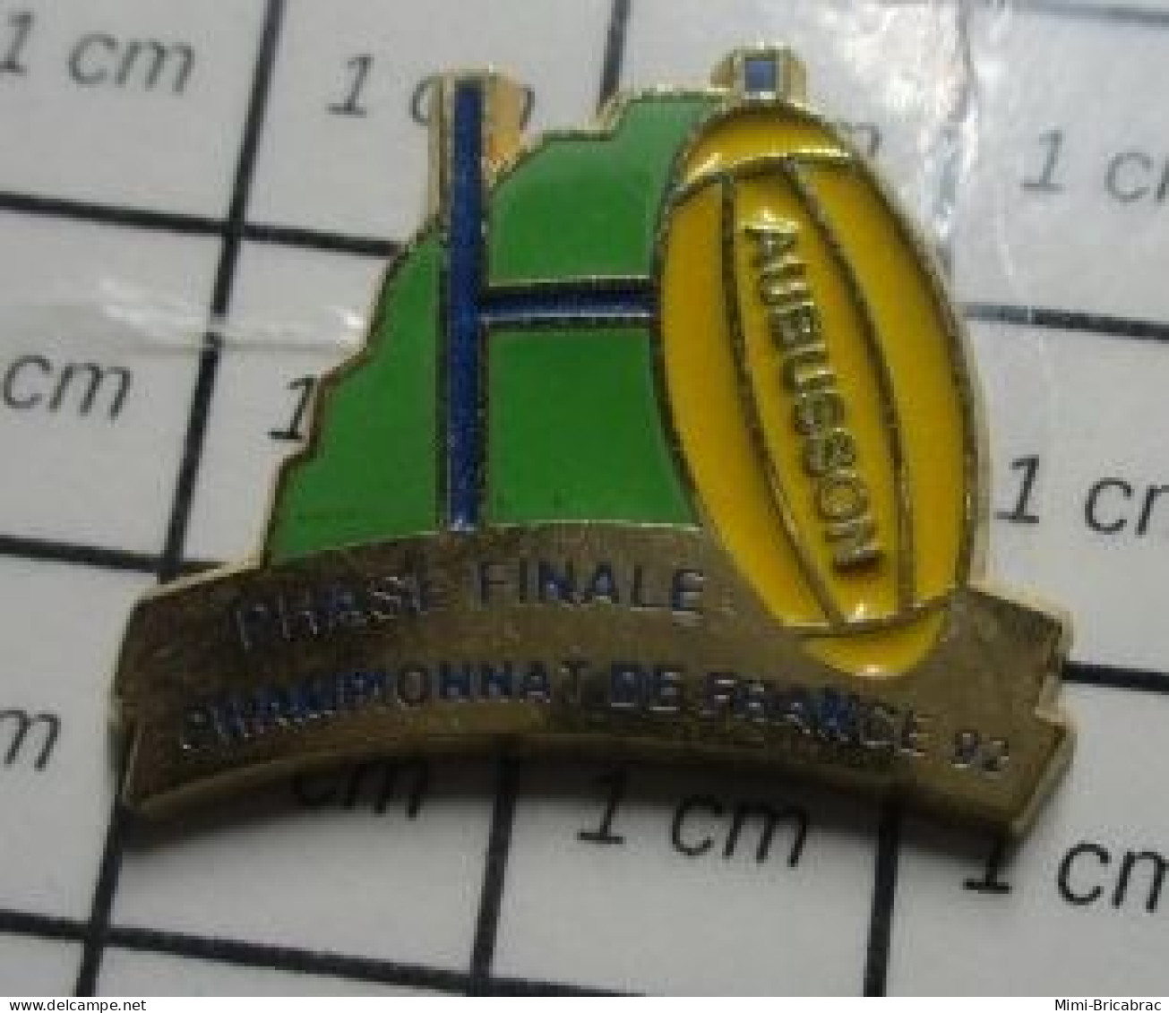 1616B Pin's Pins / Rare Et De Belle Qualité / SPORTS / AUBUSSON CHAMPIONNAT DE FRANCE 92 PHASE FINALE - Rugby