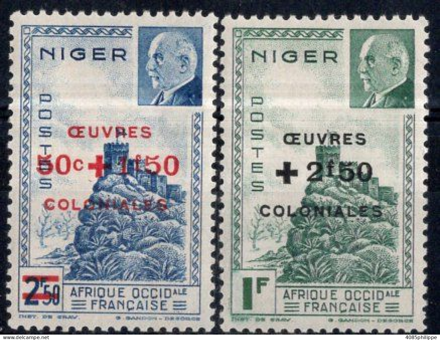 NIGER Timbres-poste N°95* & 96* Neufs Charnières Cote : 2€00 - Ongebruikt