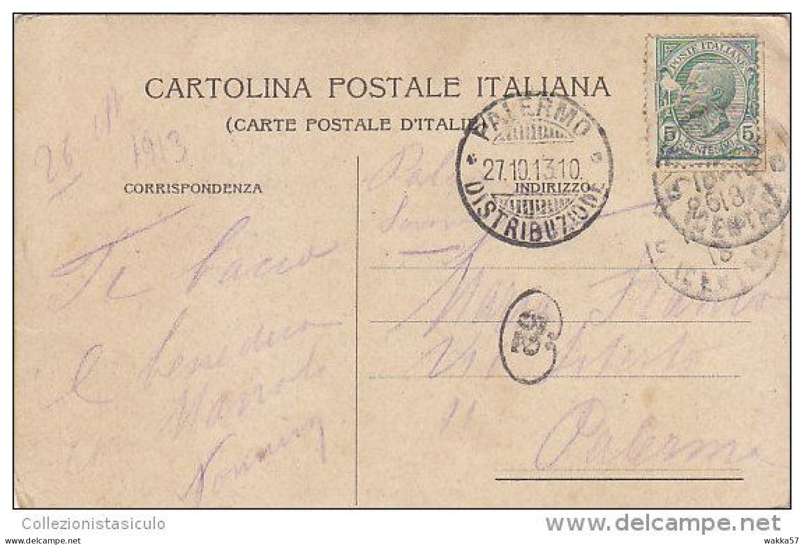 3-4060- Roma Cartolina Pubblicitaria Ristorante Del Castello Dei Cesari - F.p. Viaggiata 1913 - Bares, Hoteles Y Restaurantes